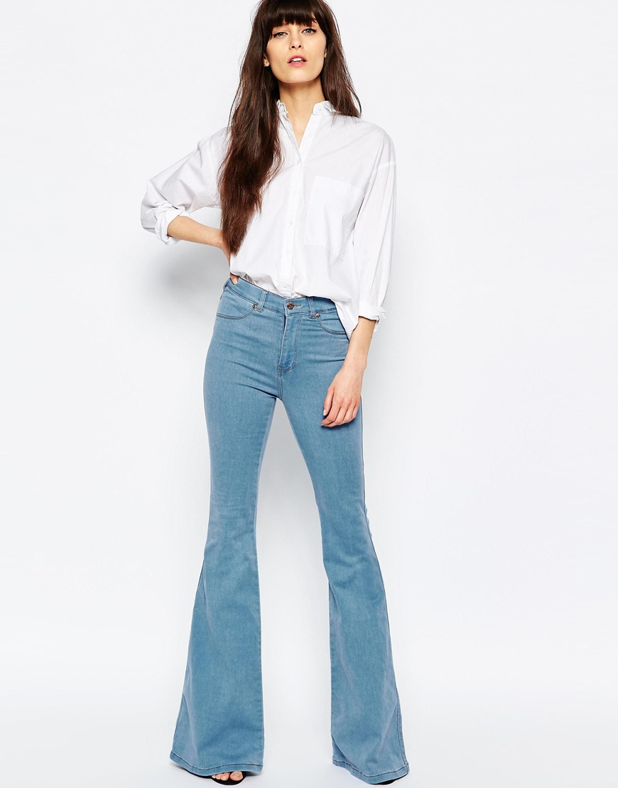 skinny flared jeans high waist