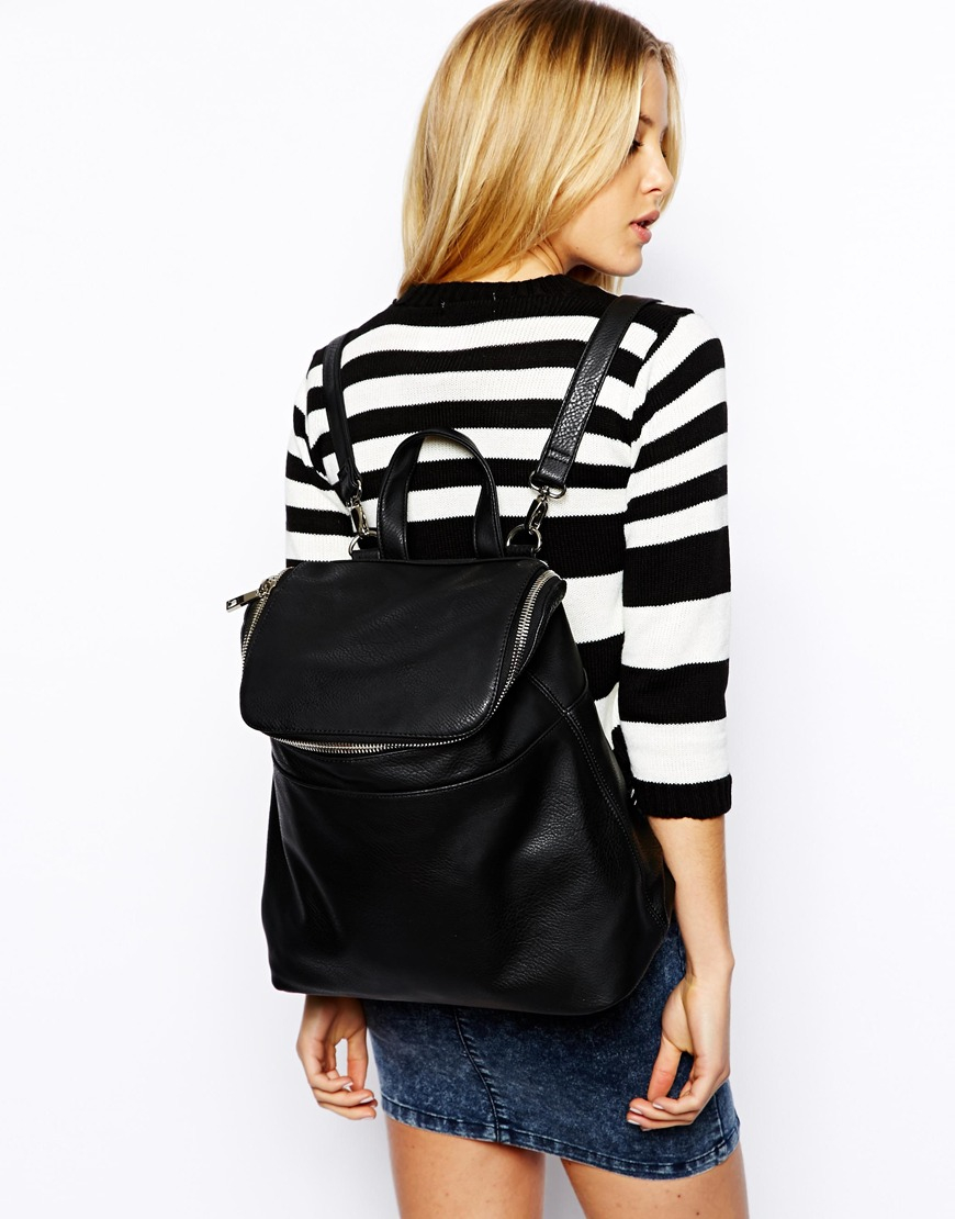 asos black rucksack