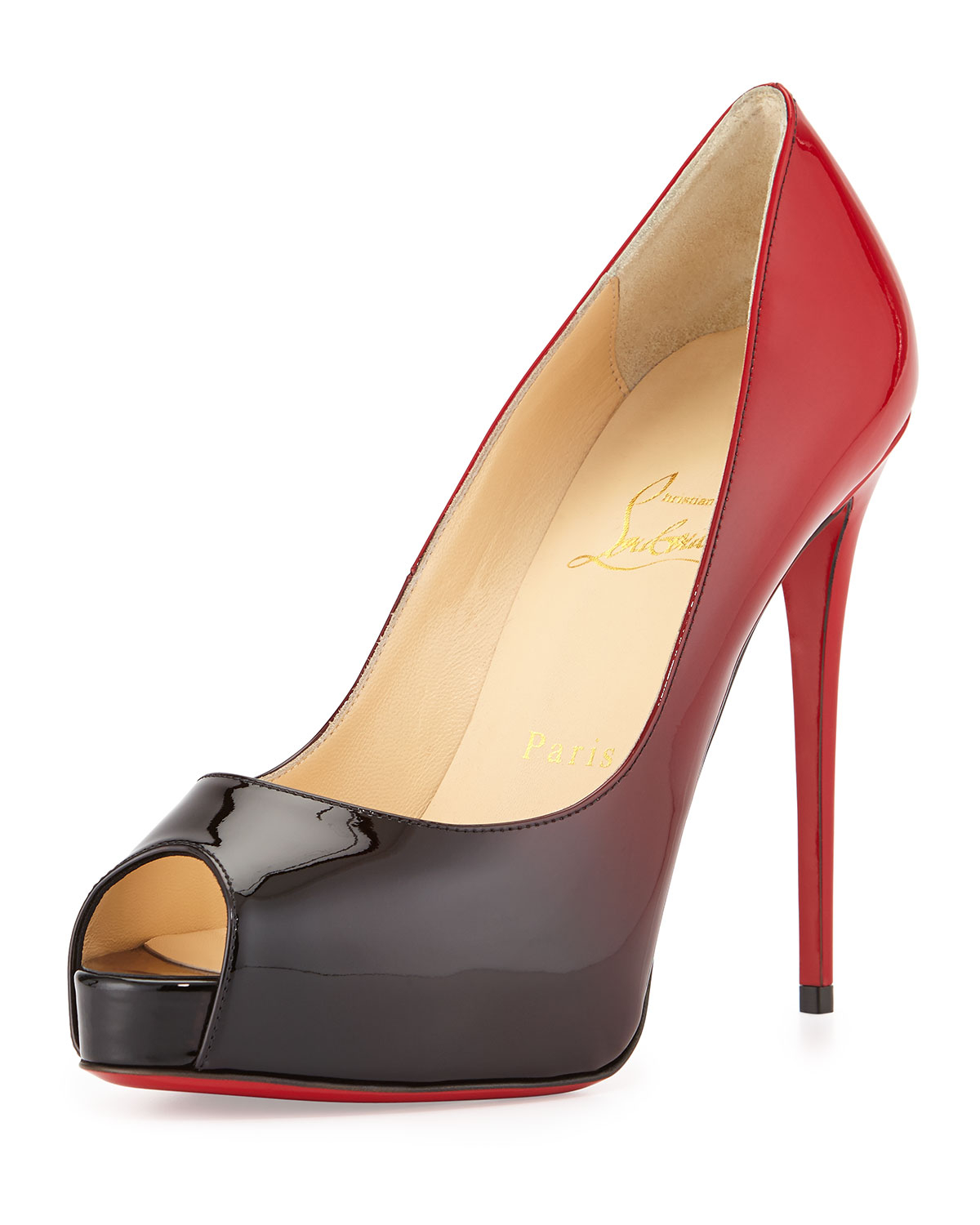 Christian Louboutin New Very Prive Ombre Peep-toe Red Sole Pump in ...