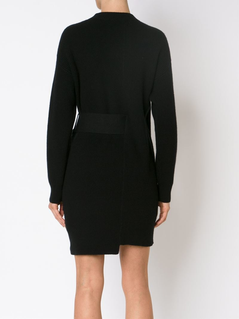 Proenza Schouler Tie Fastening Sweater Dress in Black - Lyst