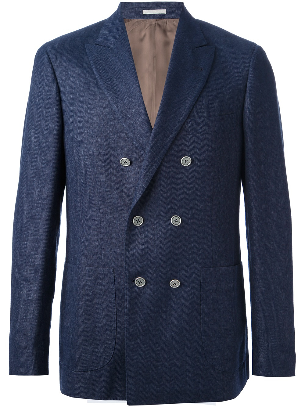 Lyst - Brunello Cucinelli Double Breasted Blazer in Blue for Men
