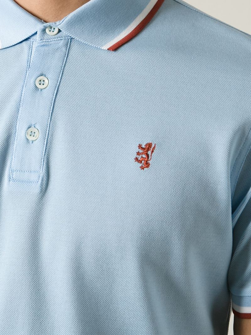 pijnlijk Klaar haak Pringle of Scotland Logo Polo Shirt in Blue for Men | Lyst
