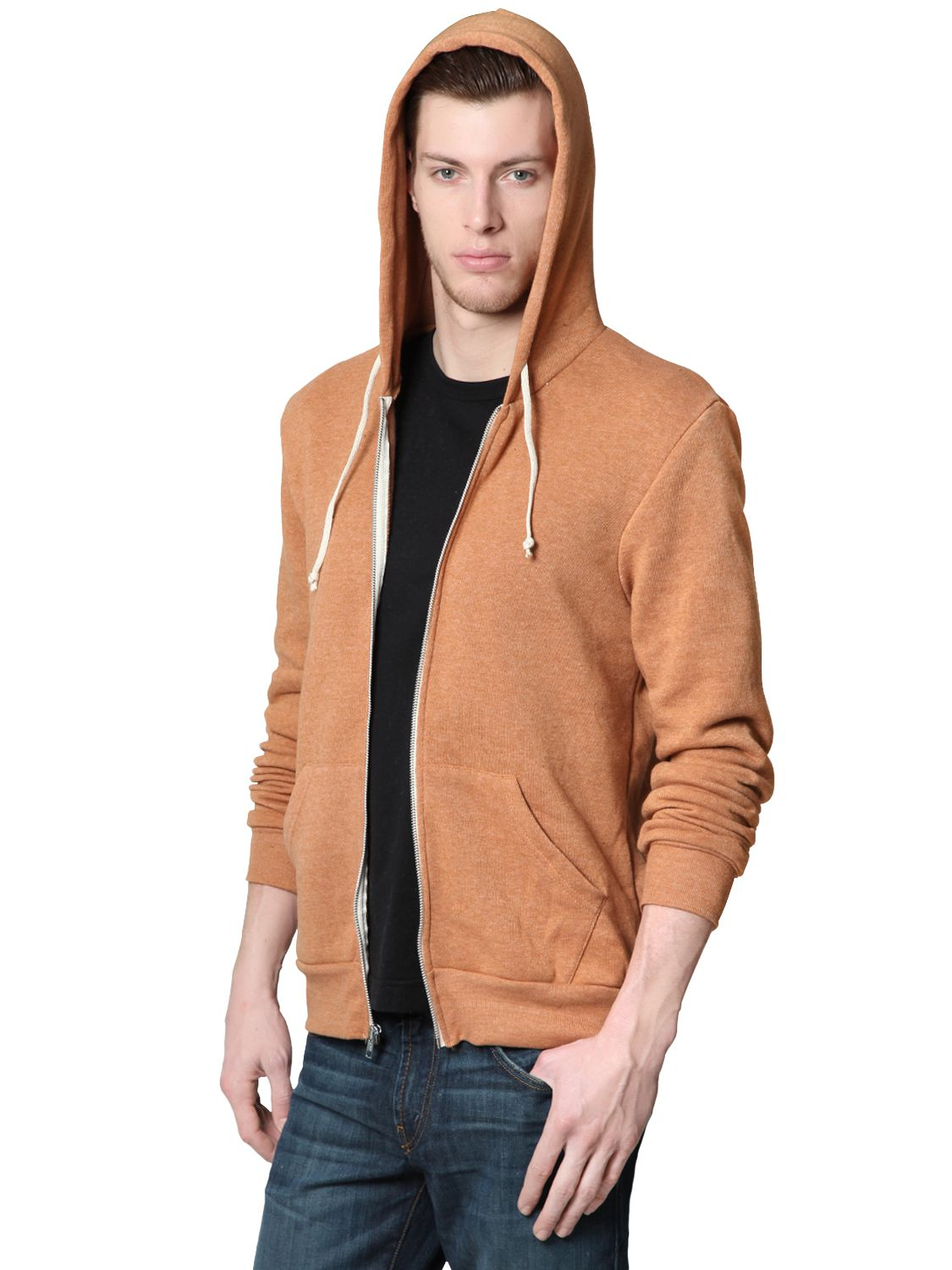 light brown zip up hoodie