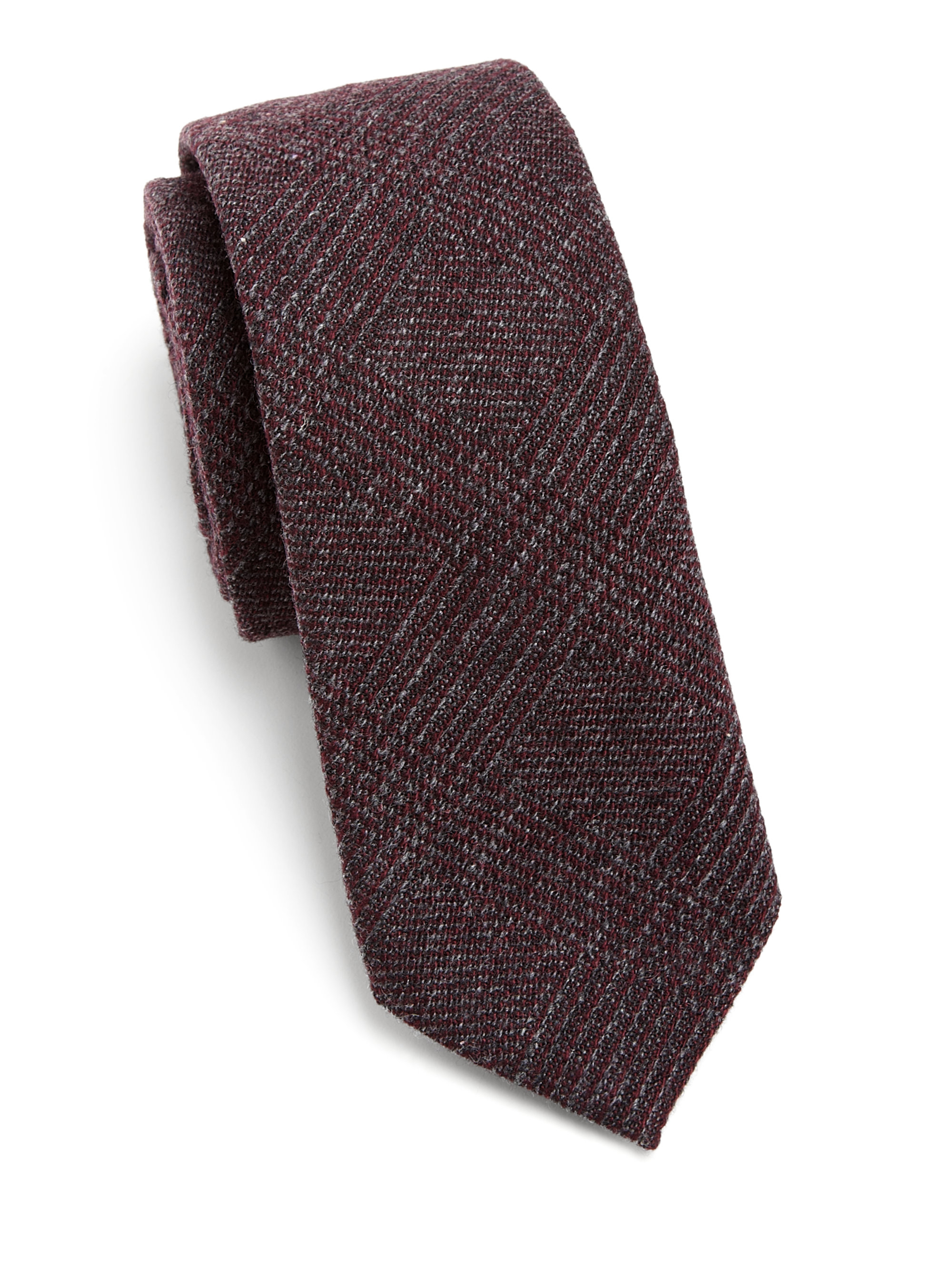 Burberry Rohan Tweed Tie in Plum (Purple) Men -