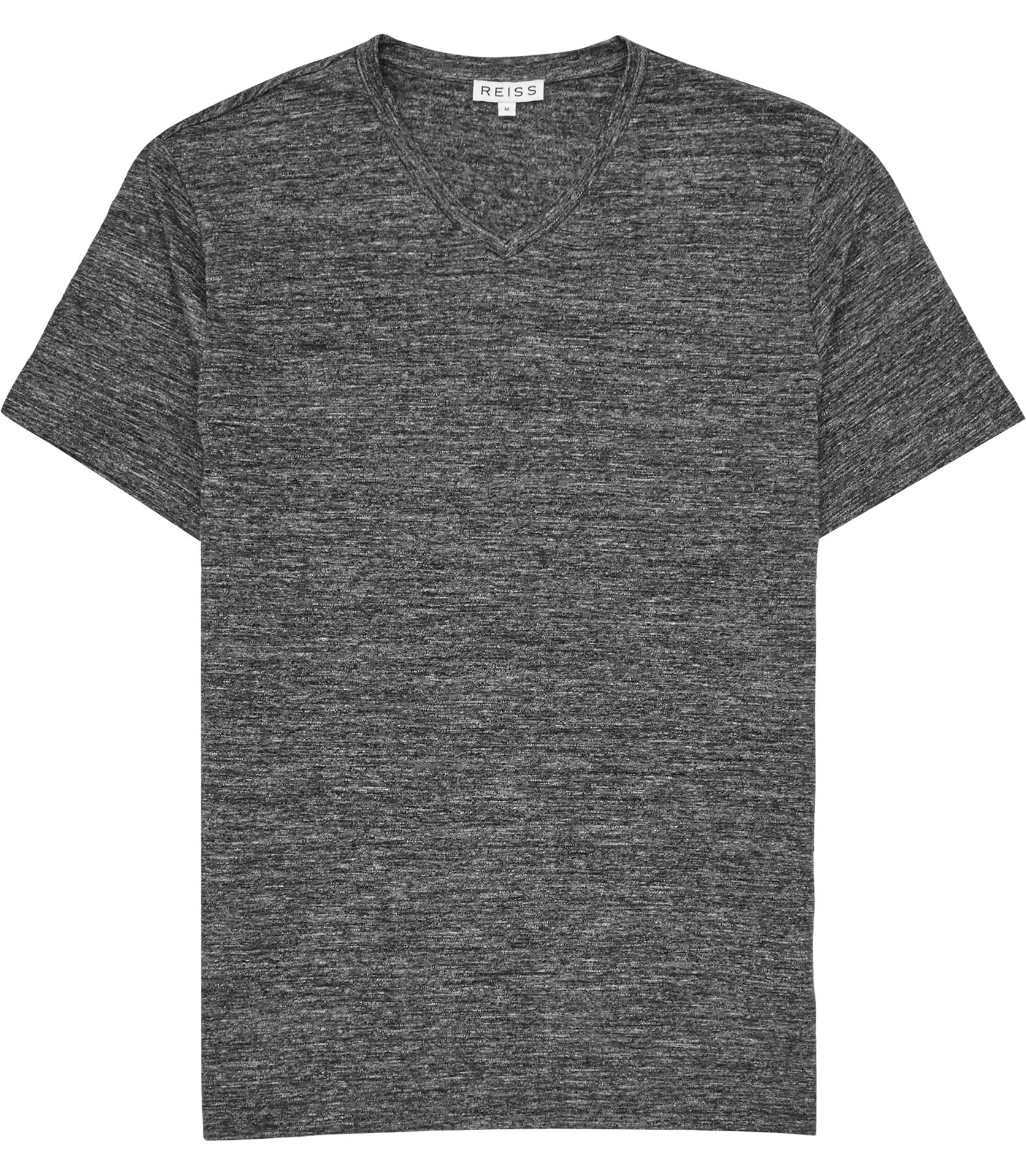 Reiss Cotton Perri Mottled V-neck T-shirt in Dark Grey (Gray) for Men | Lyst