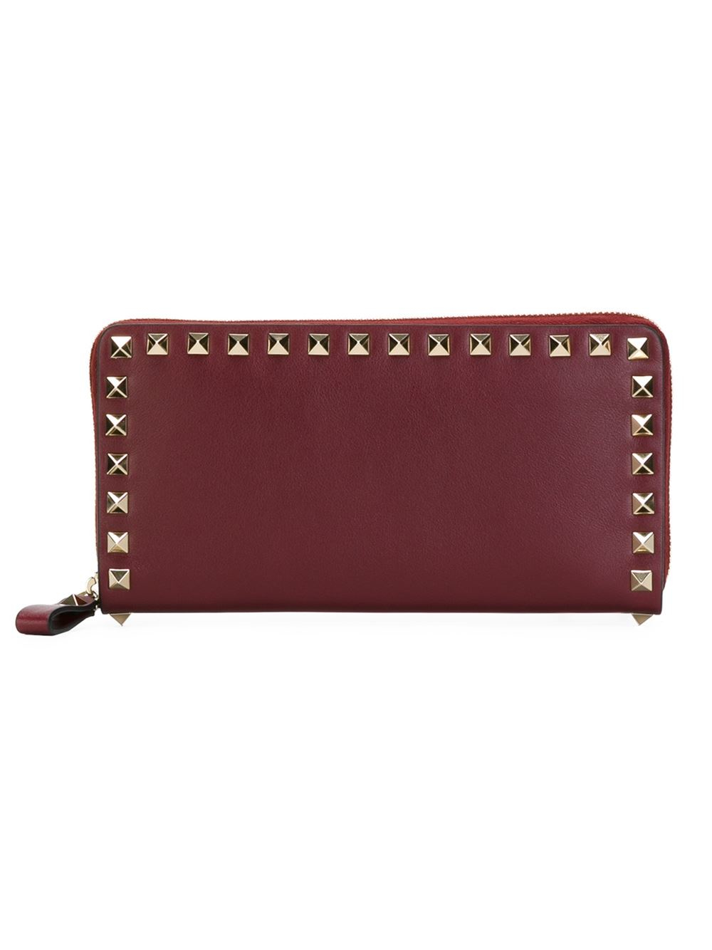 Valentino 'rockstud' Wallet in Red | Lyst