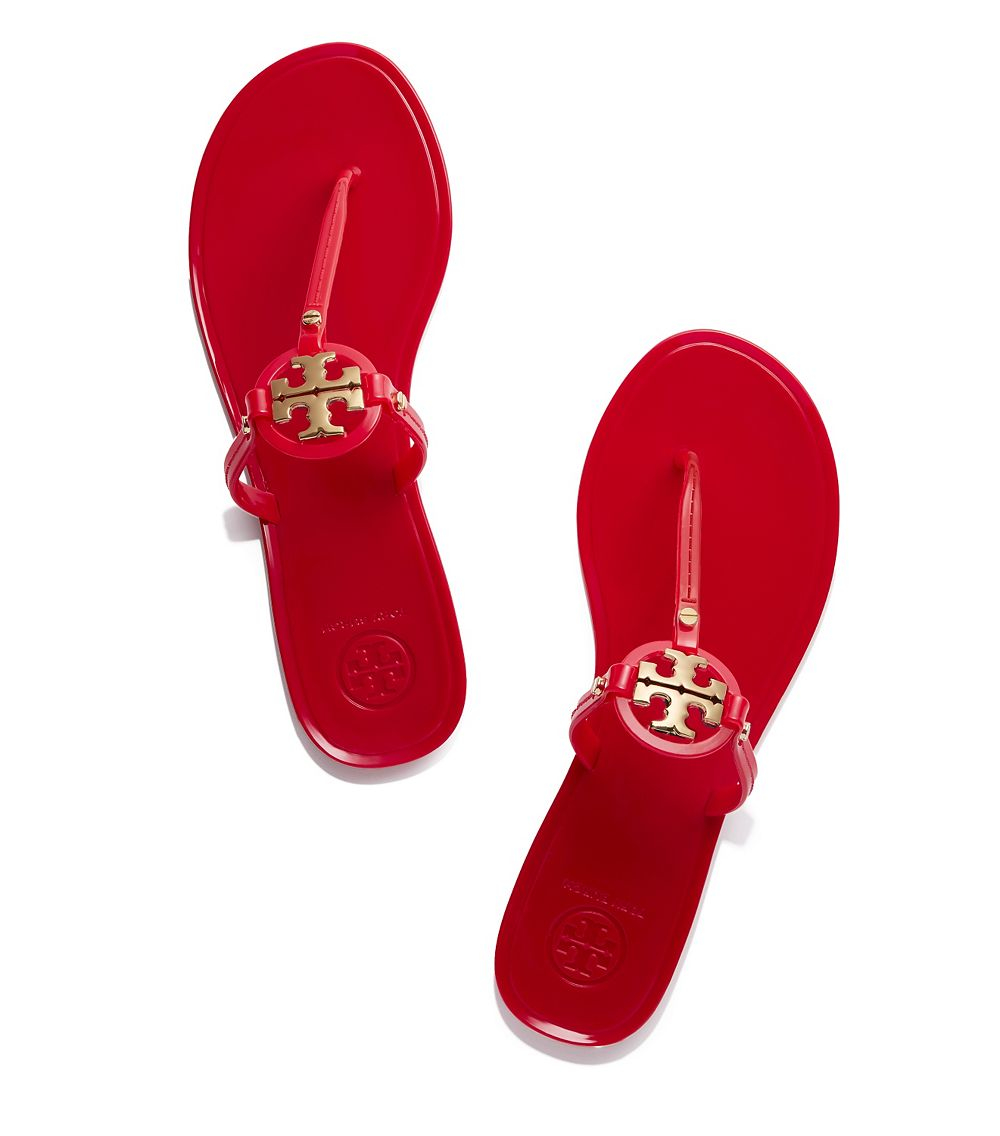 Tory Burch Mini Miller Jelly Thong Sandal in Red - Lyst