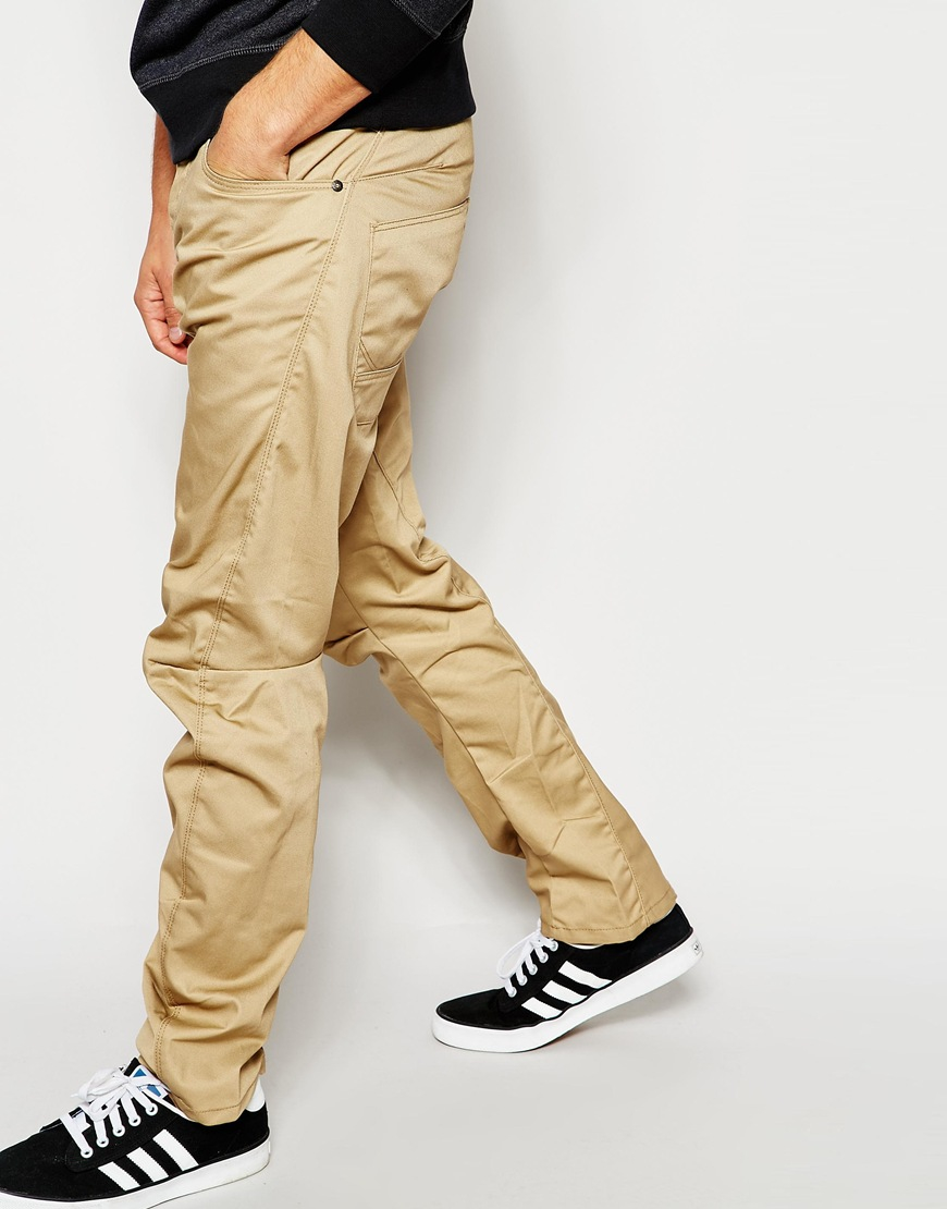 Jack & Jones Cotton Anti Fit Chinos in Natural for Men - Lyst