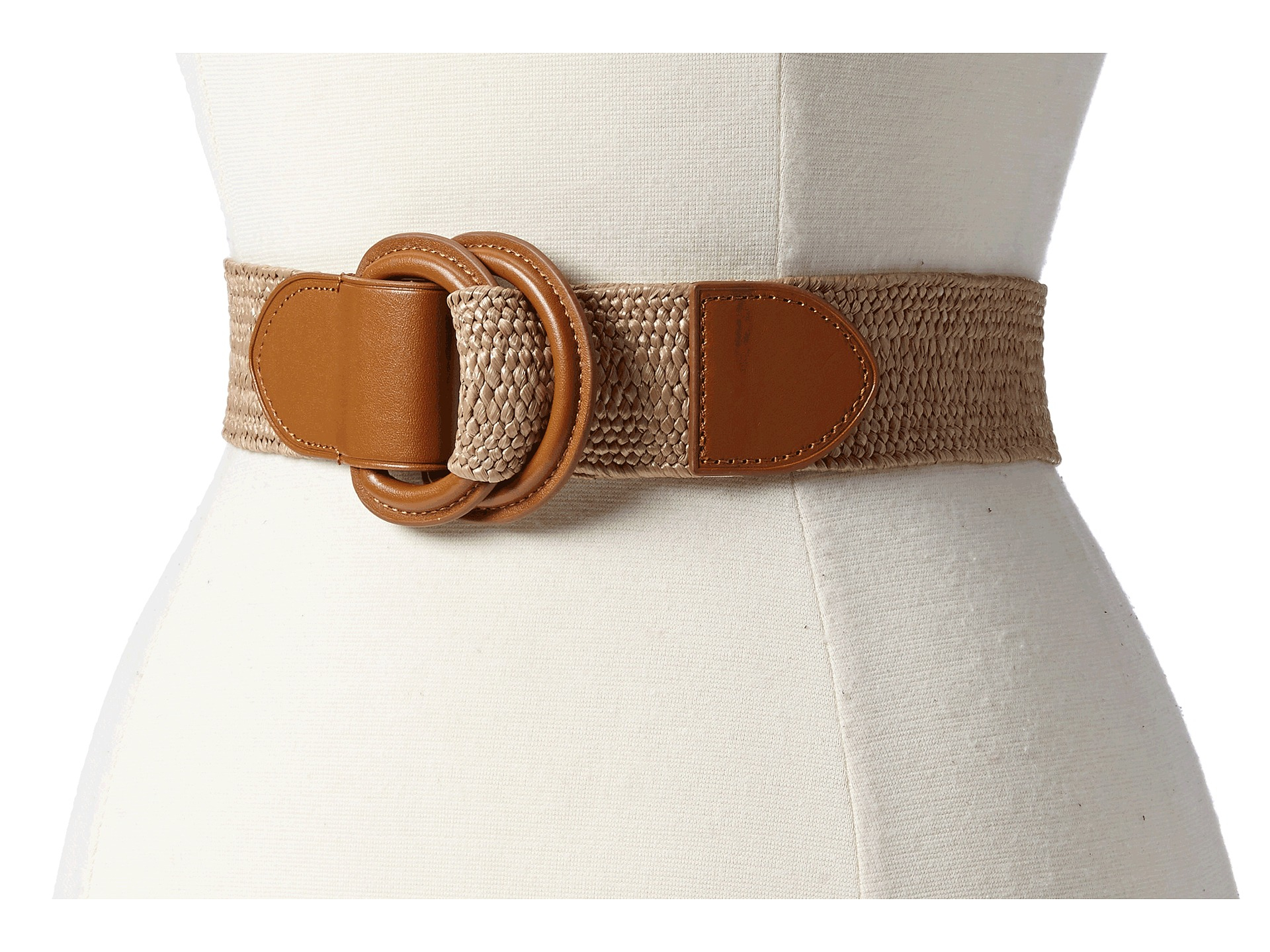 Lauren by Ralph Lauren 1 12 Woven Stretch Straw Pullback Belt in Brown -  Lyst