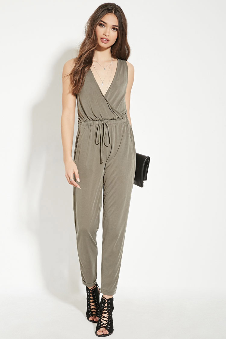 forever 21 olive jumpsuit