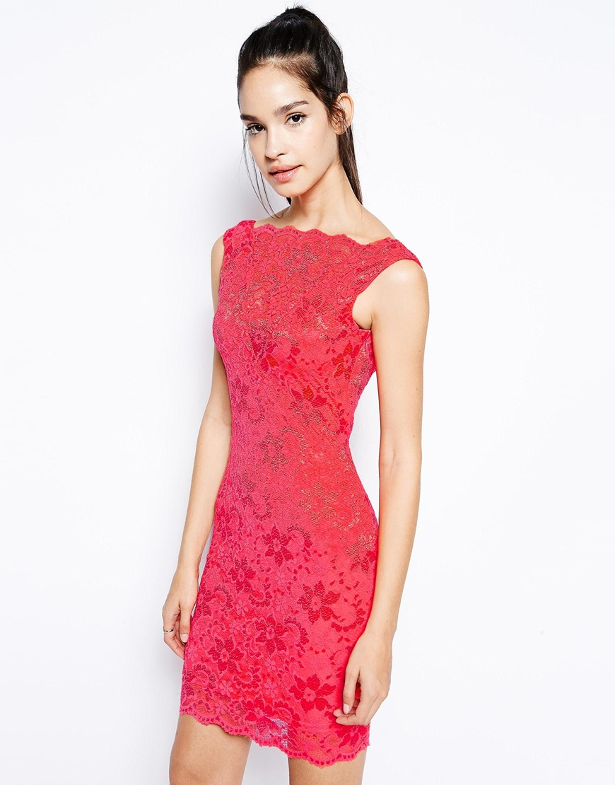 lipsy pink lace dress