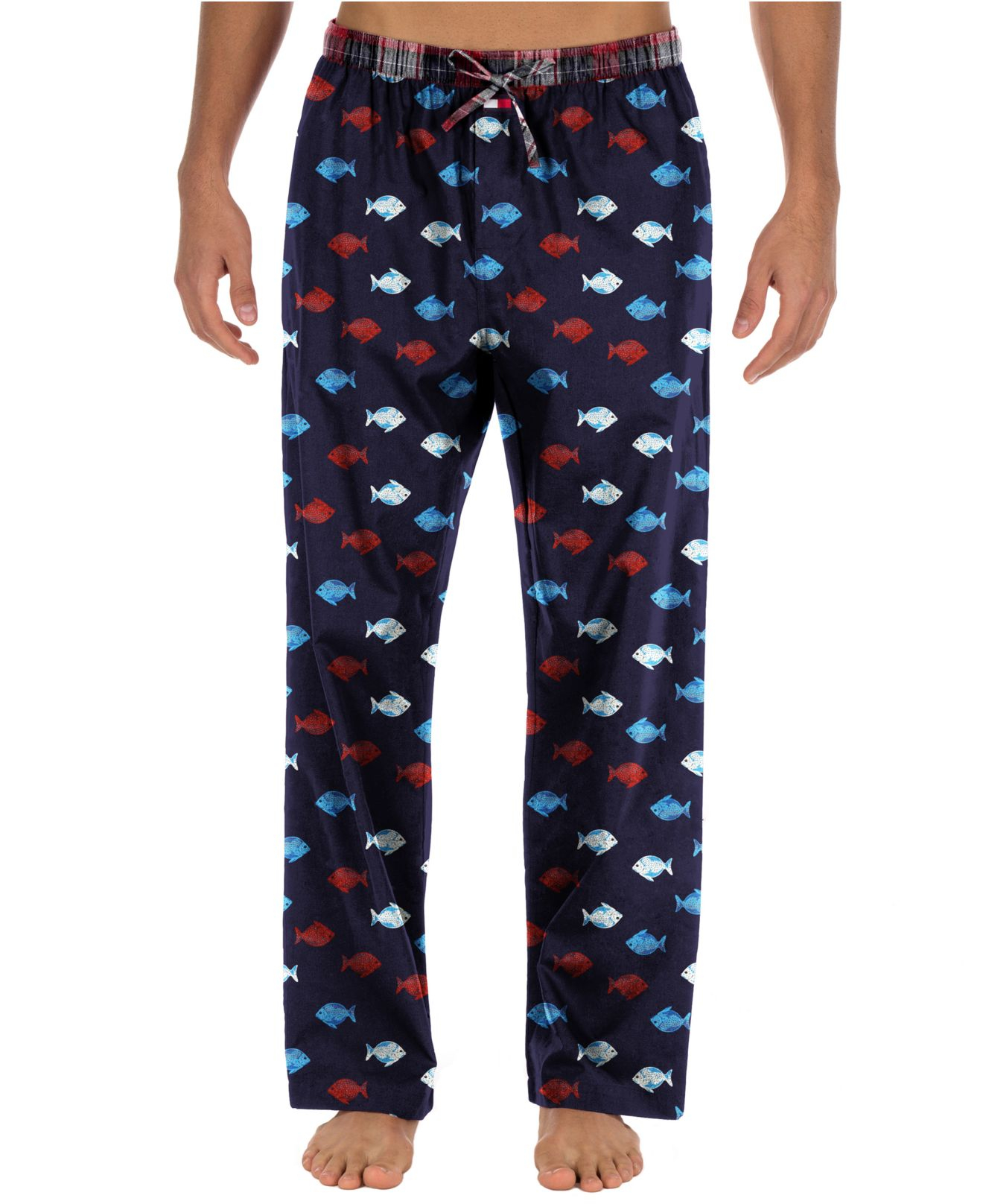 Hilfiger Men's Fish Print Pajama Bottoms in Navy (Blue) for Men Lyst
