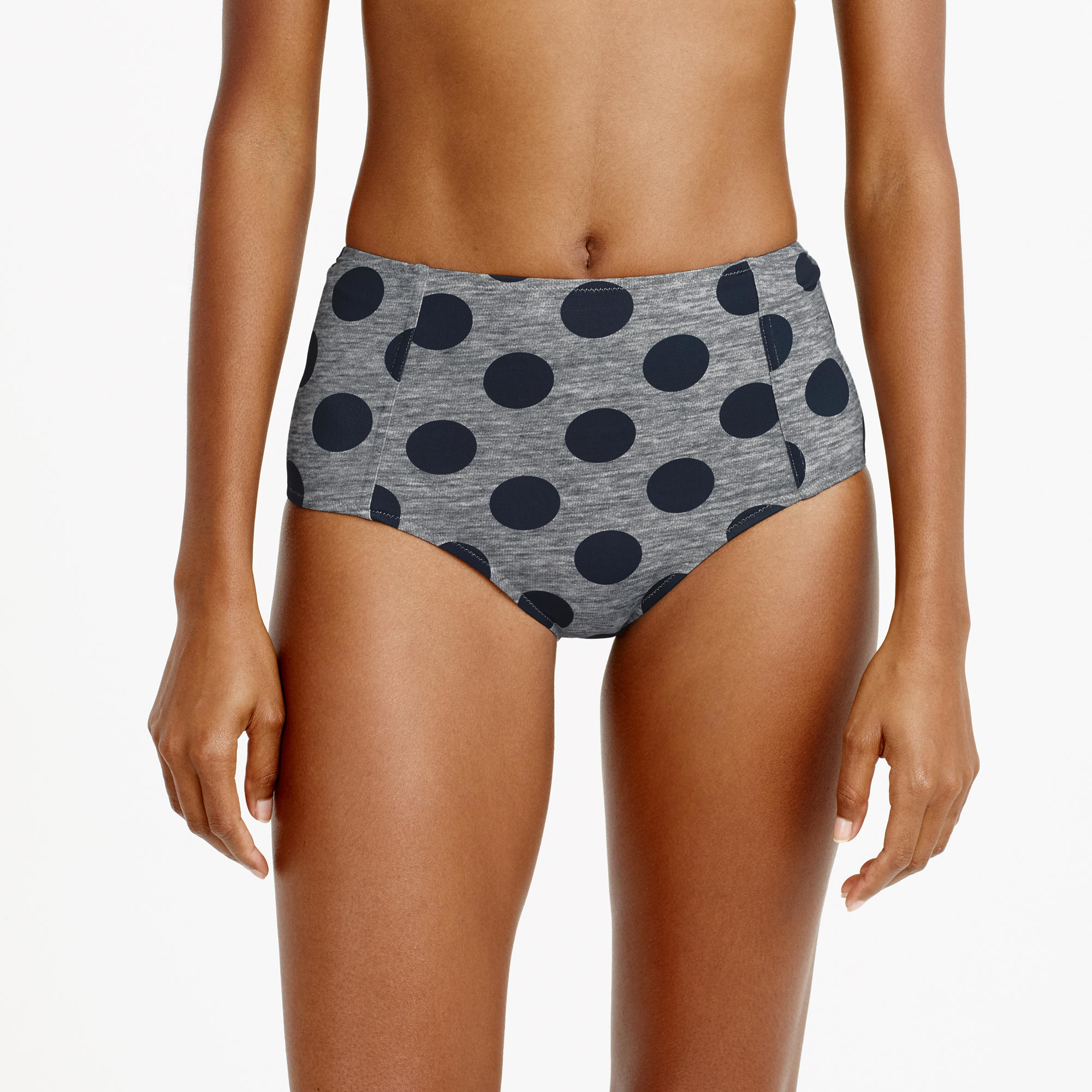 gray high waisted bikini bottoms