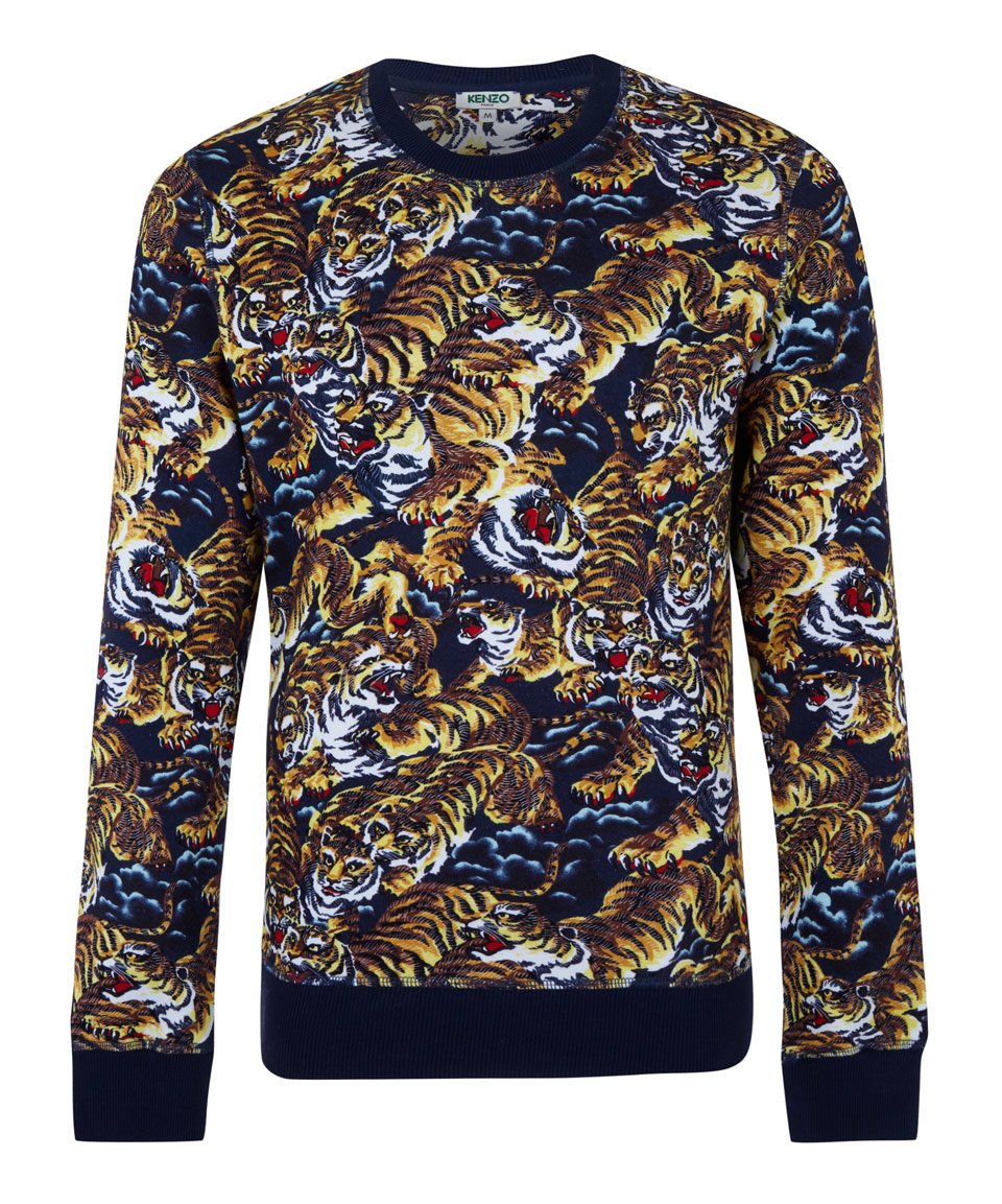 KENZO Brown Cotton Flying Tiger Sweatshirt for Men - Lyst