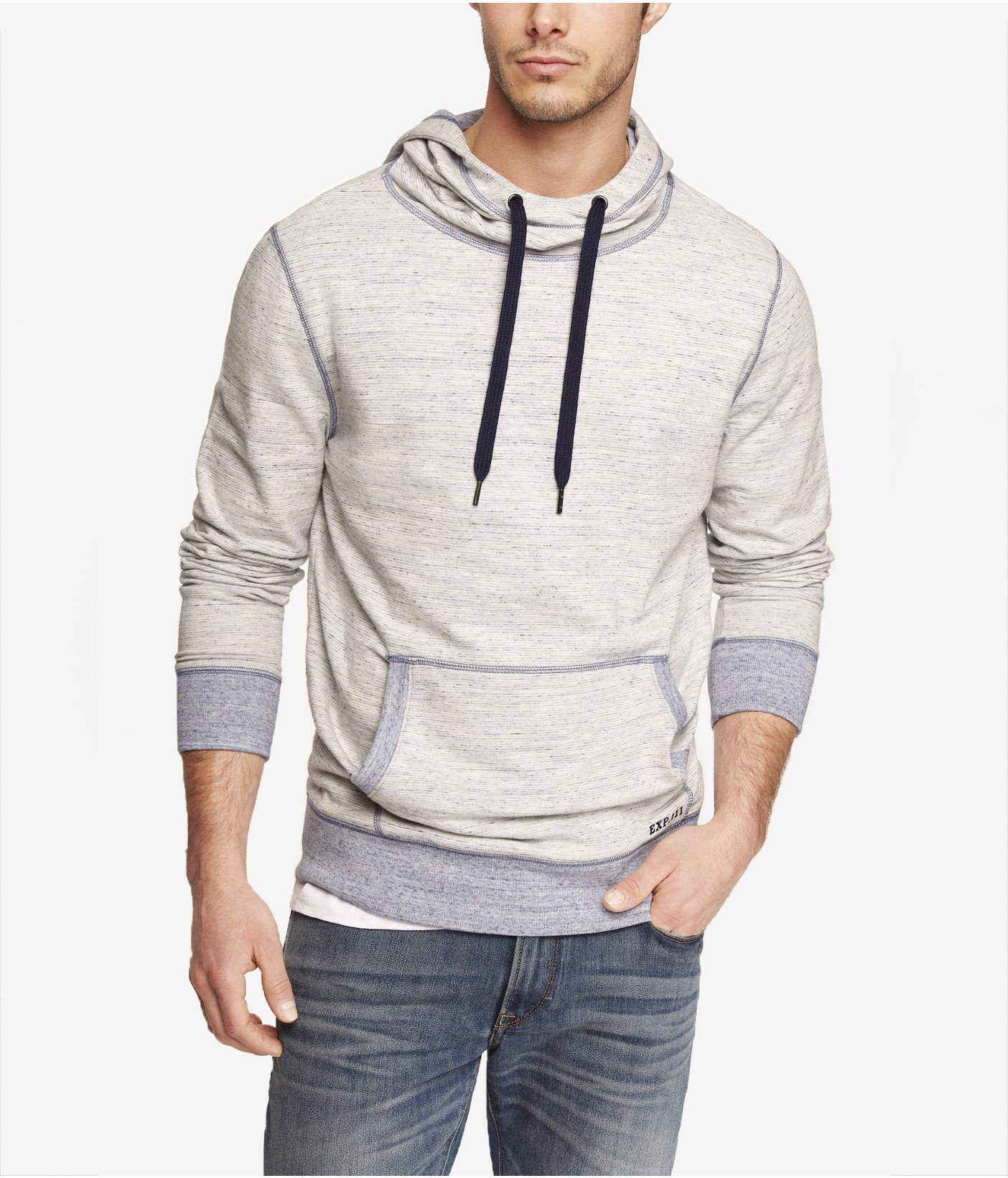 mens funnel neck pullover