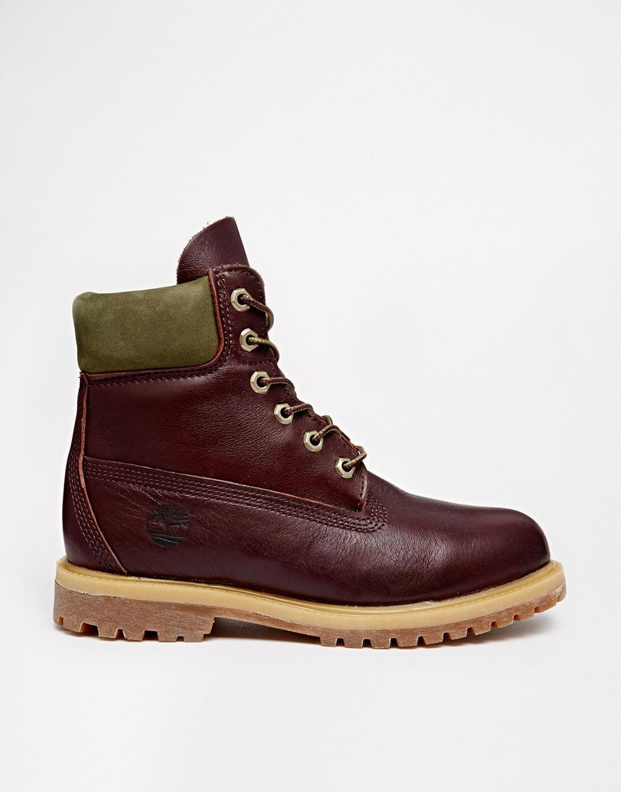 burgundy timberland boots