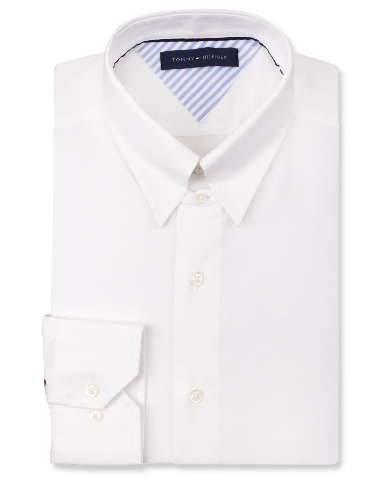 Tommy Hilfiger White Tab Collar Dress Shirt for Men | Lyst