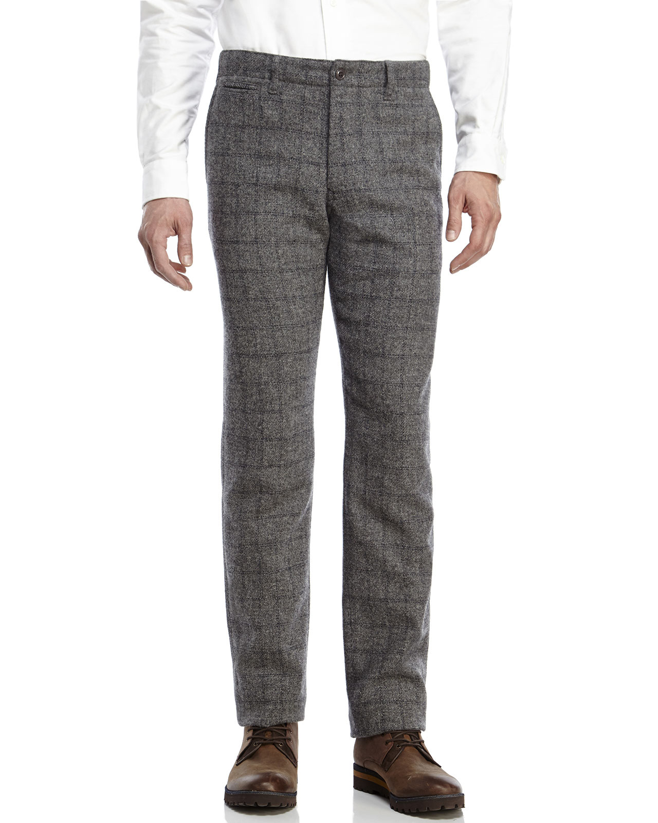 Woolrich Plaid Chino Pants in Gray for Men | Lyst
