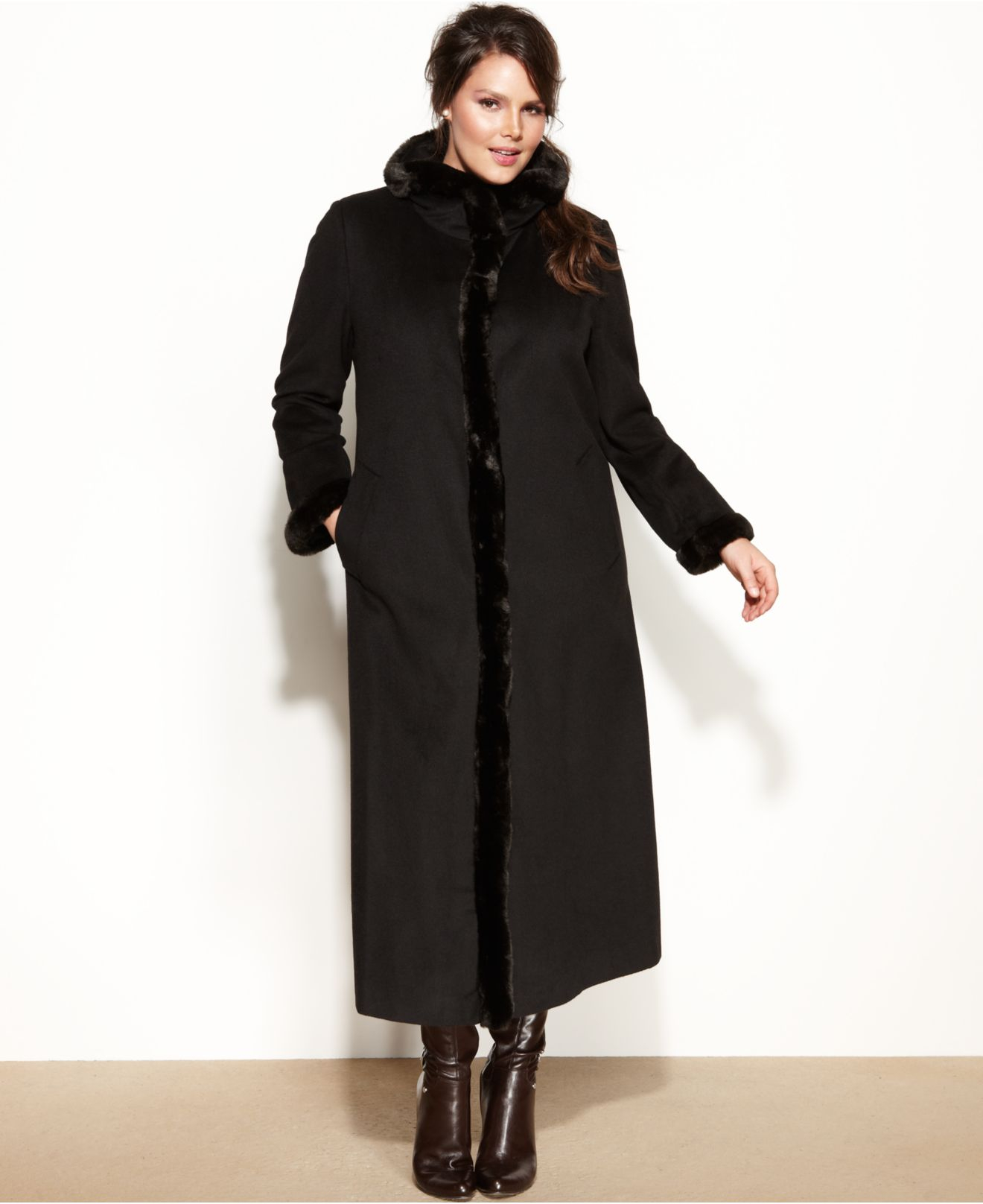 plus size maxi coat