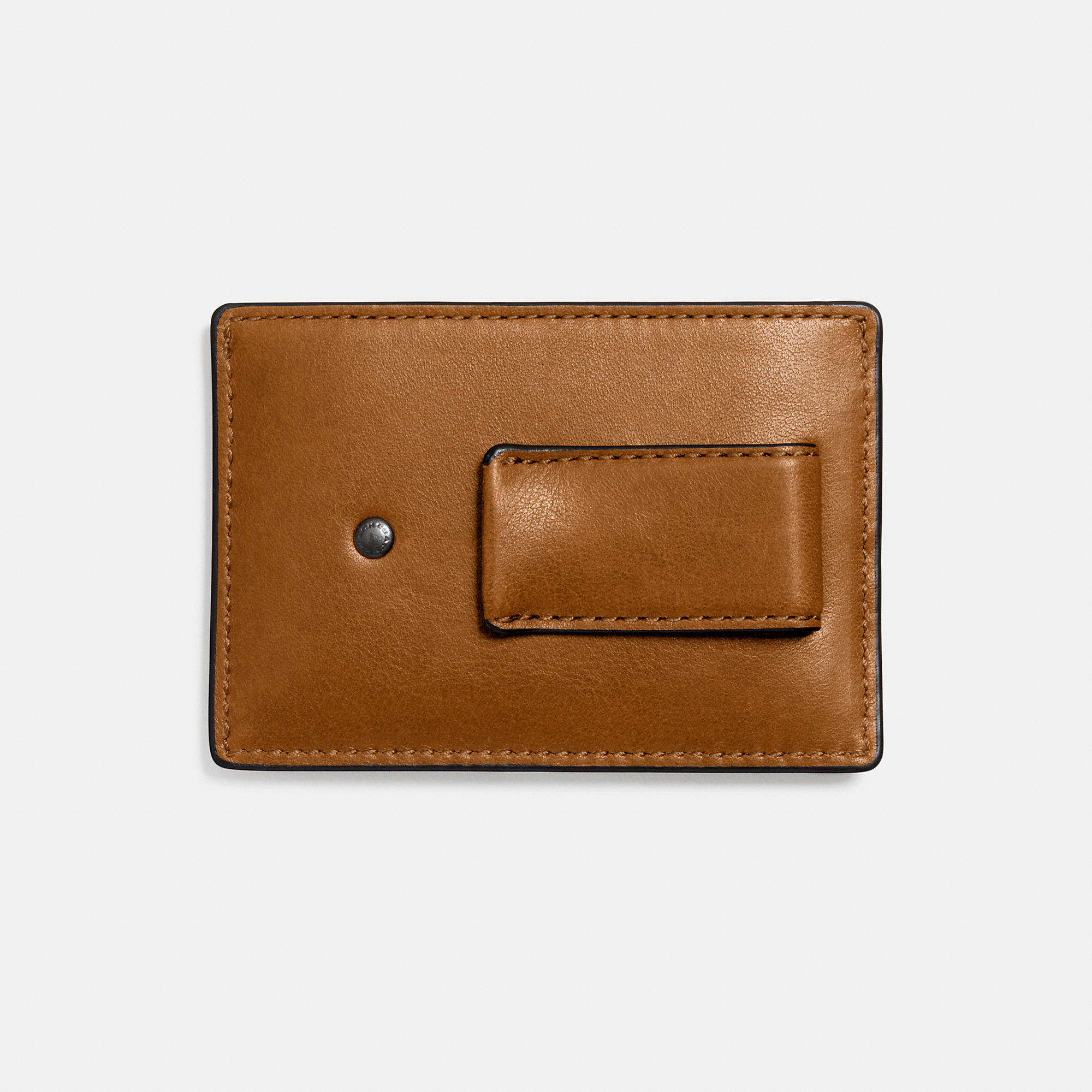 coach money clip brown