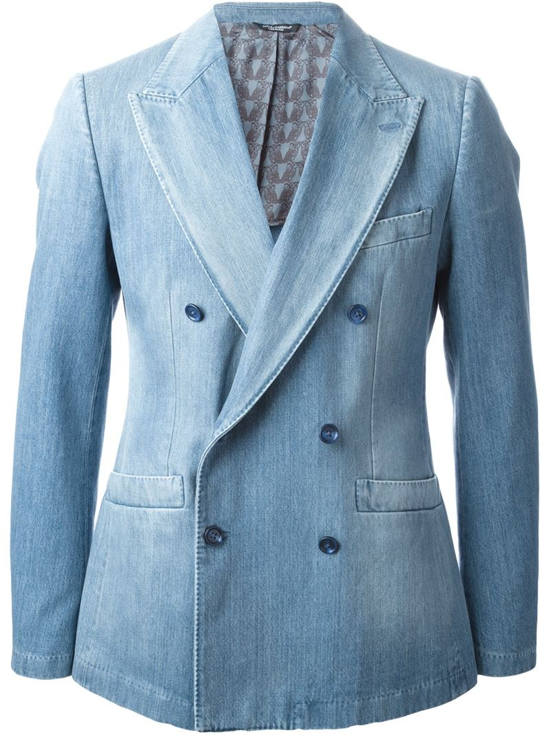 \u0026 Gabbana Double Breasted Denim Jacket 