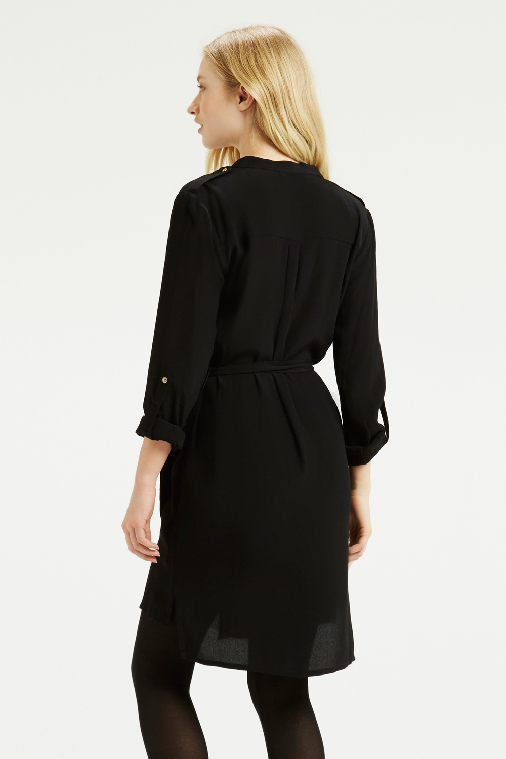  Oasis  Belted Shirt  Dress  in Black Lyst