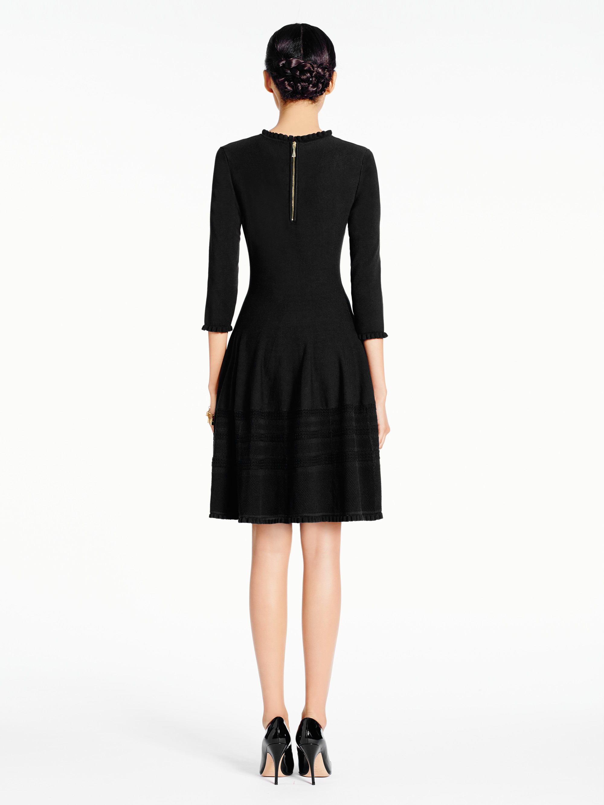 pointelle sweater dress