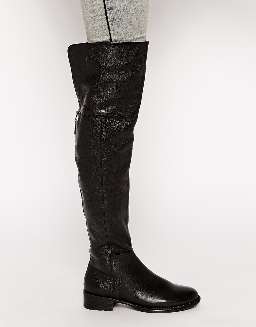 dune knee high flat boots