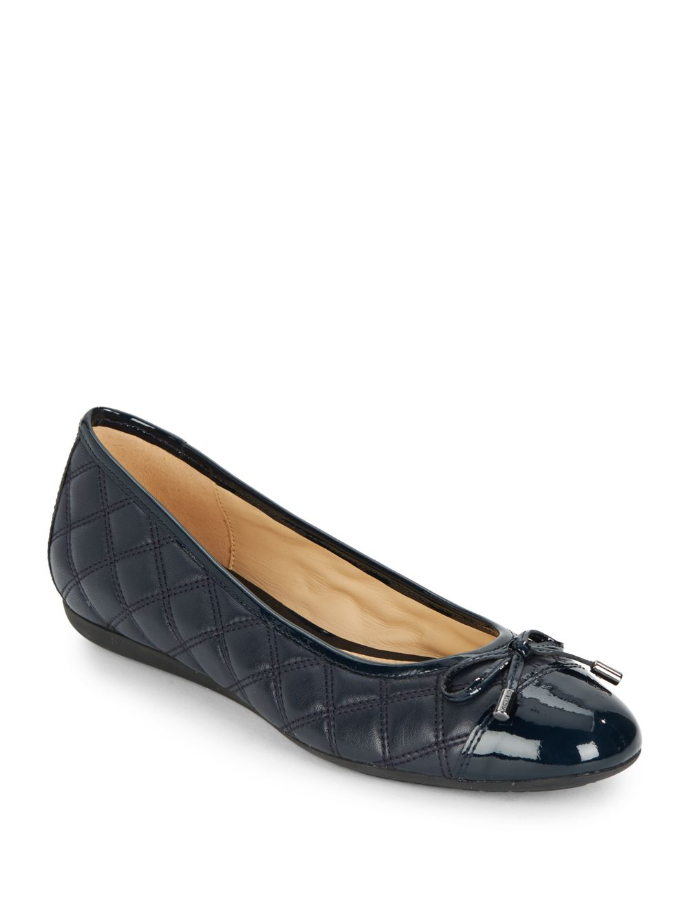 quilted leather ballet flats