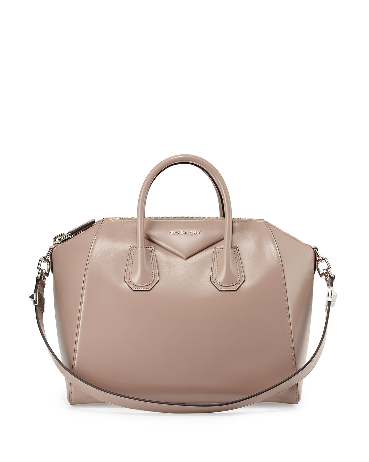 Givenchy Antigona Medium Leather Satchel Bag in Natural | Lyst