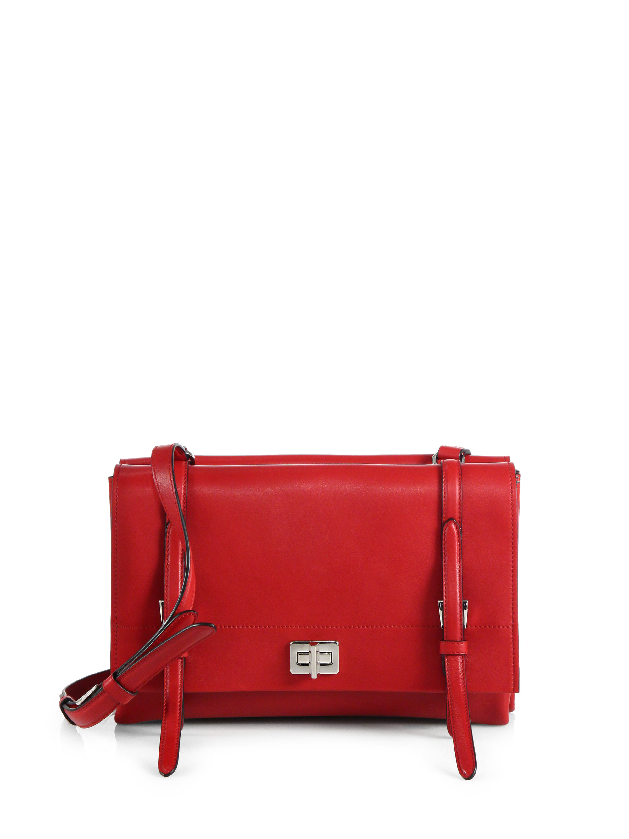 Prada Lux Calf Double Shoulder Bag in Red (FUOCO-RED)