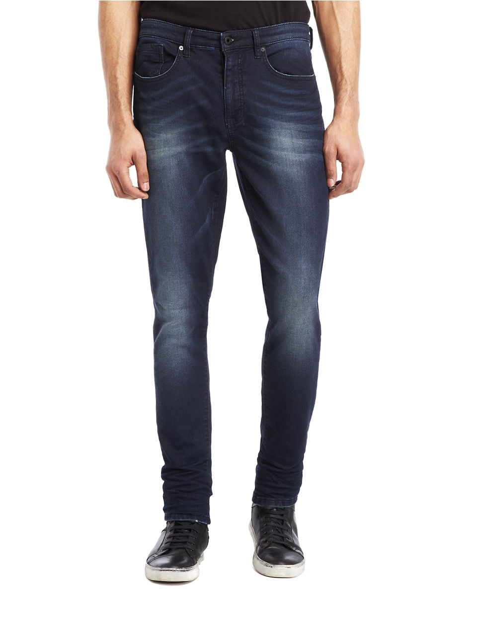 Kenneth cole Experiential Knit Skinny Jeans in Blue for Men | Lyst