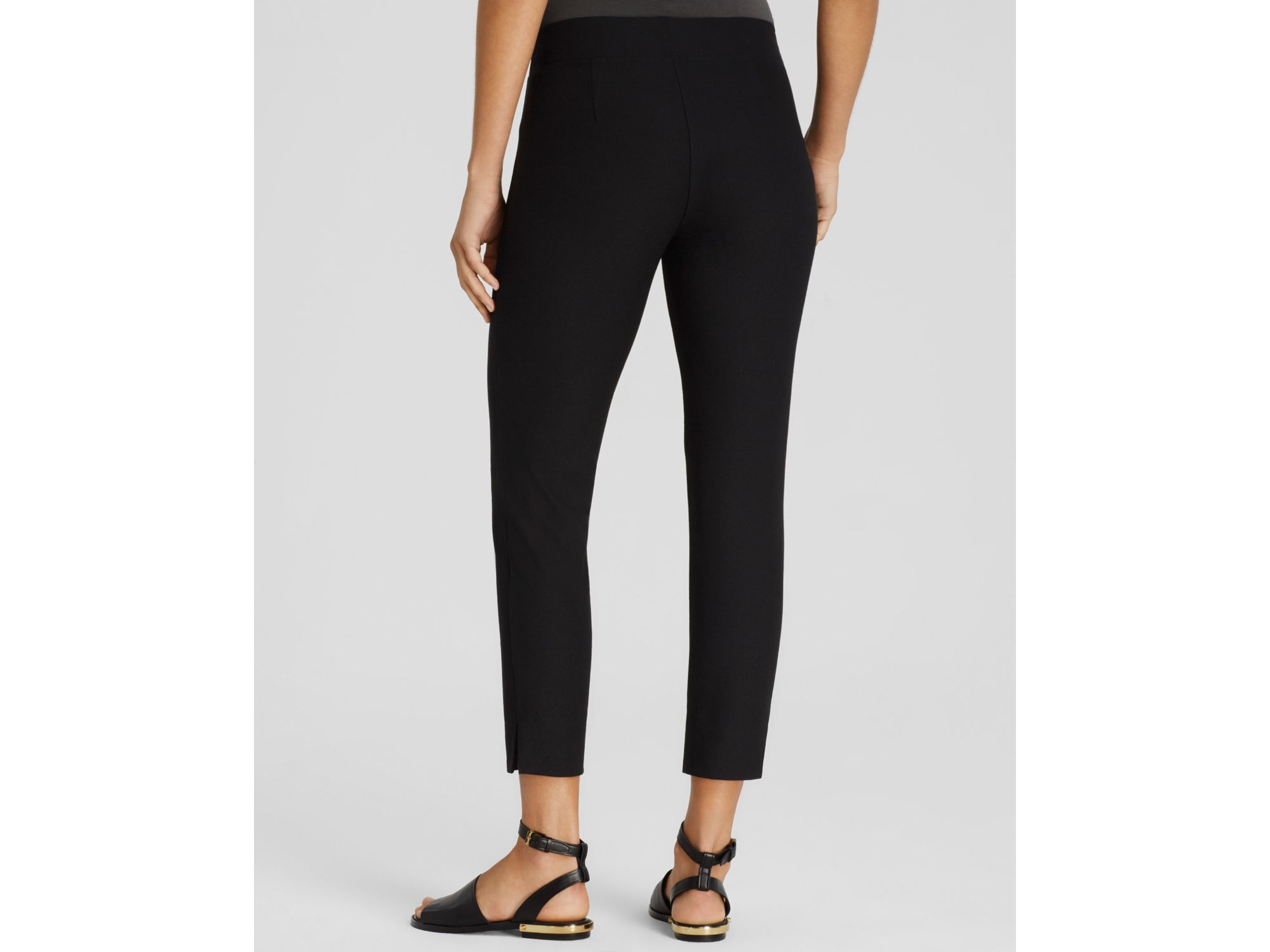 black skinny crop pants