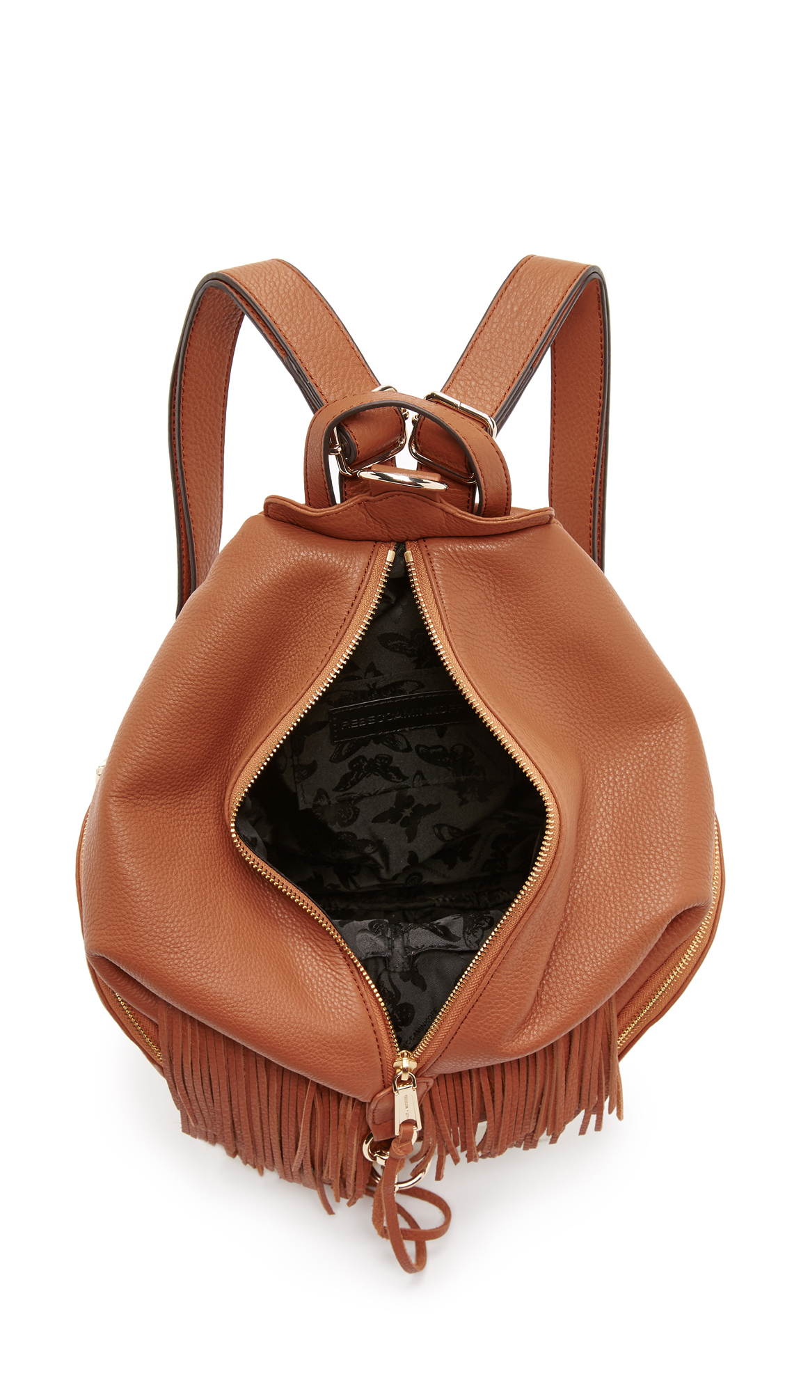 Rebecca Minkoff Leather Fringe Julian Backpack in Almond (Brown) Lyst