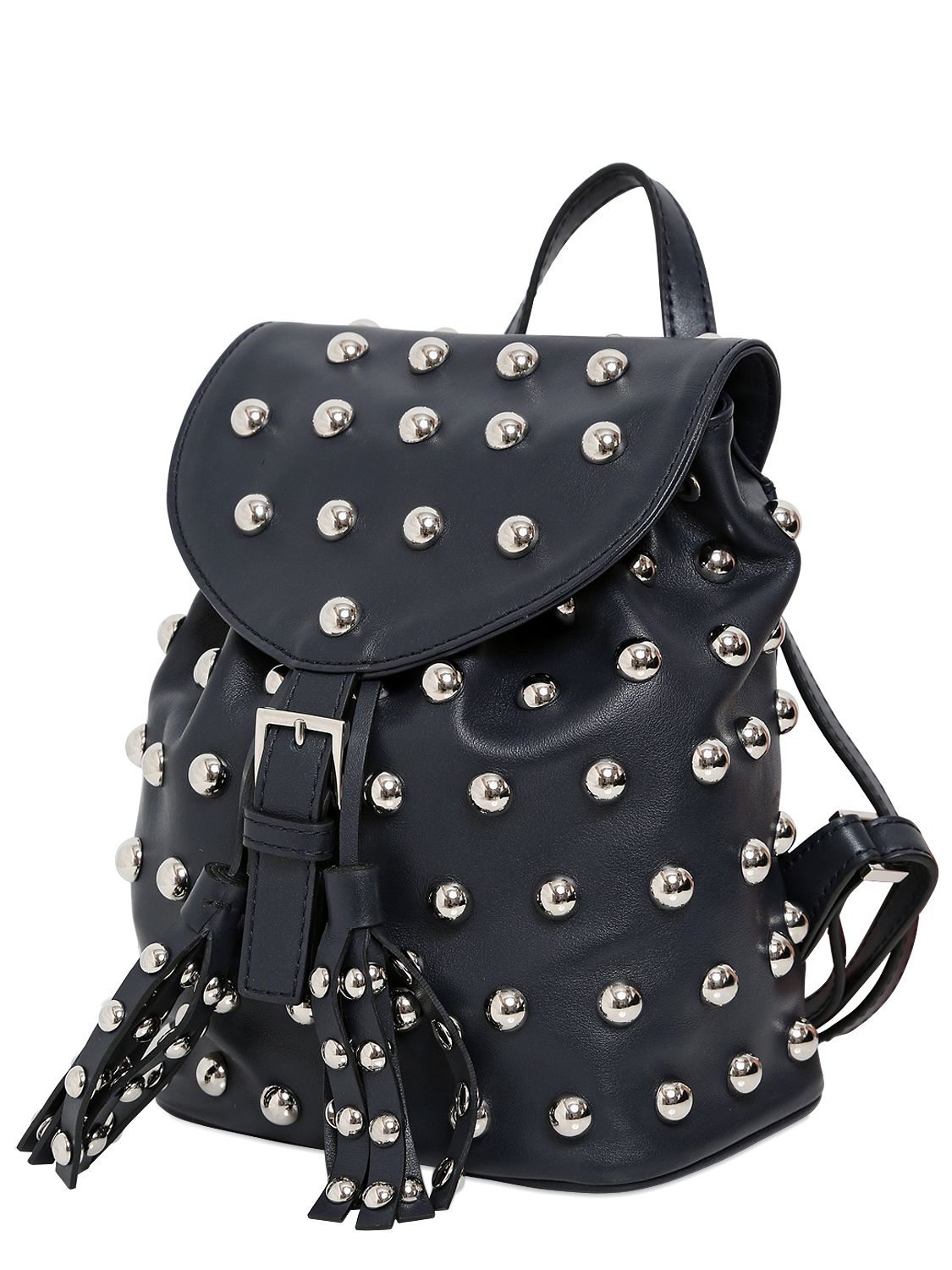 RED Valentino Small Studded Leather Backpack in Navy (Blue) - Lyst