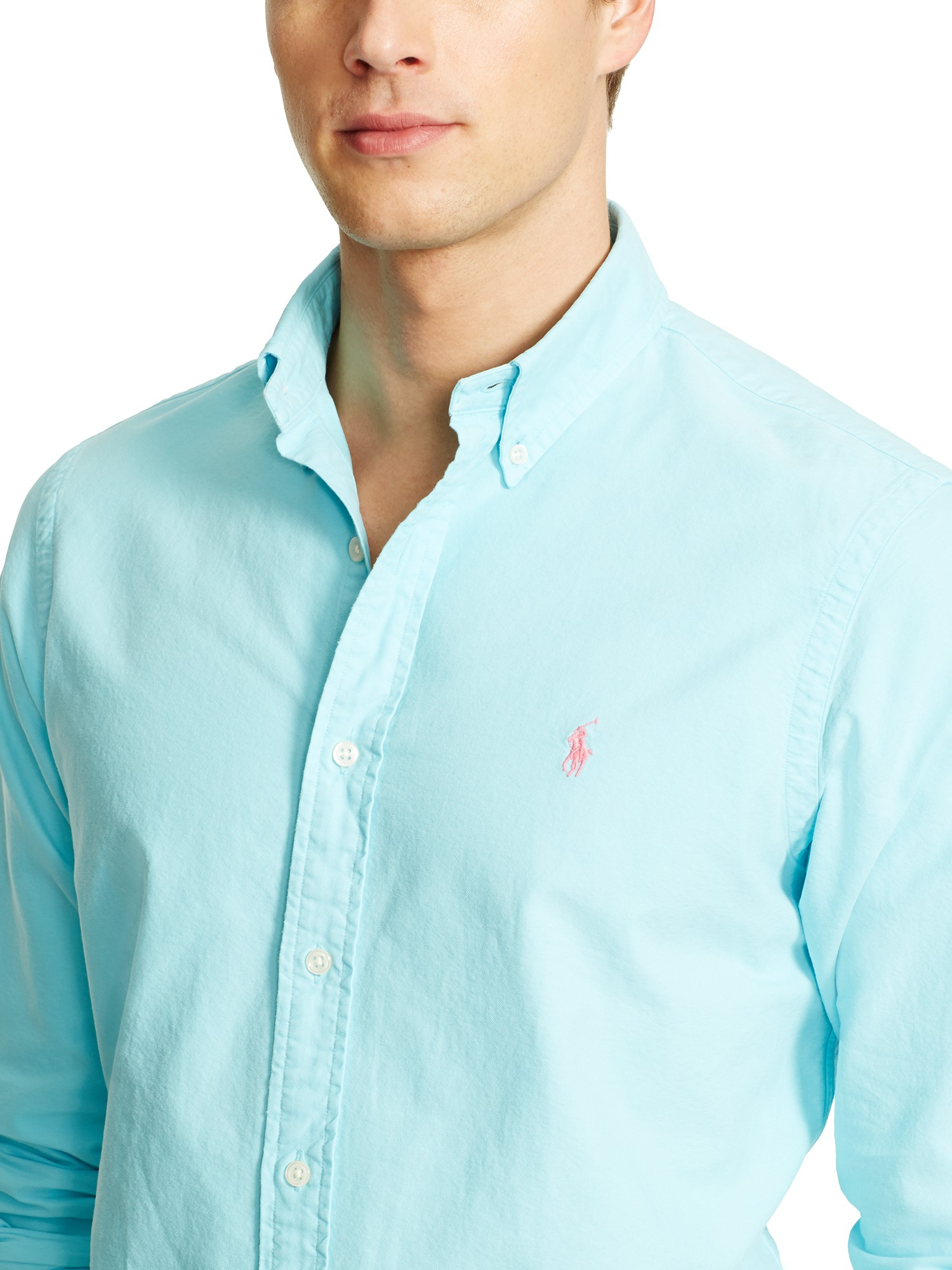 Polo Ralph Lauren Slim Fit Oxford Shirt in Blue for Men - Lyst