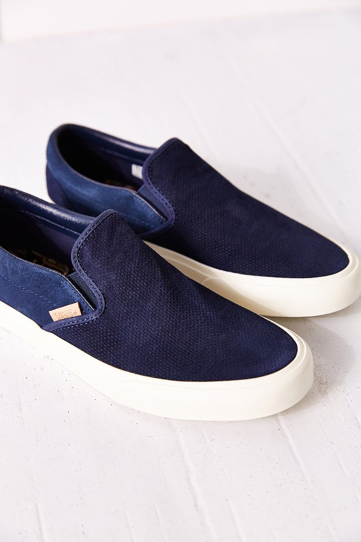 Vans Classic Knit Suede Slip-on Women's Sneaker in Navy (Blue) - Lyst
