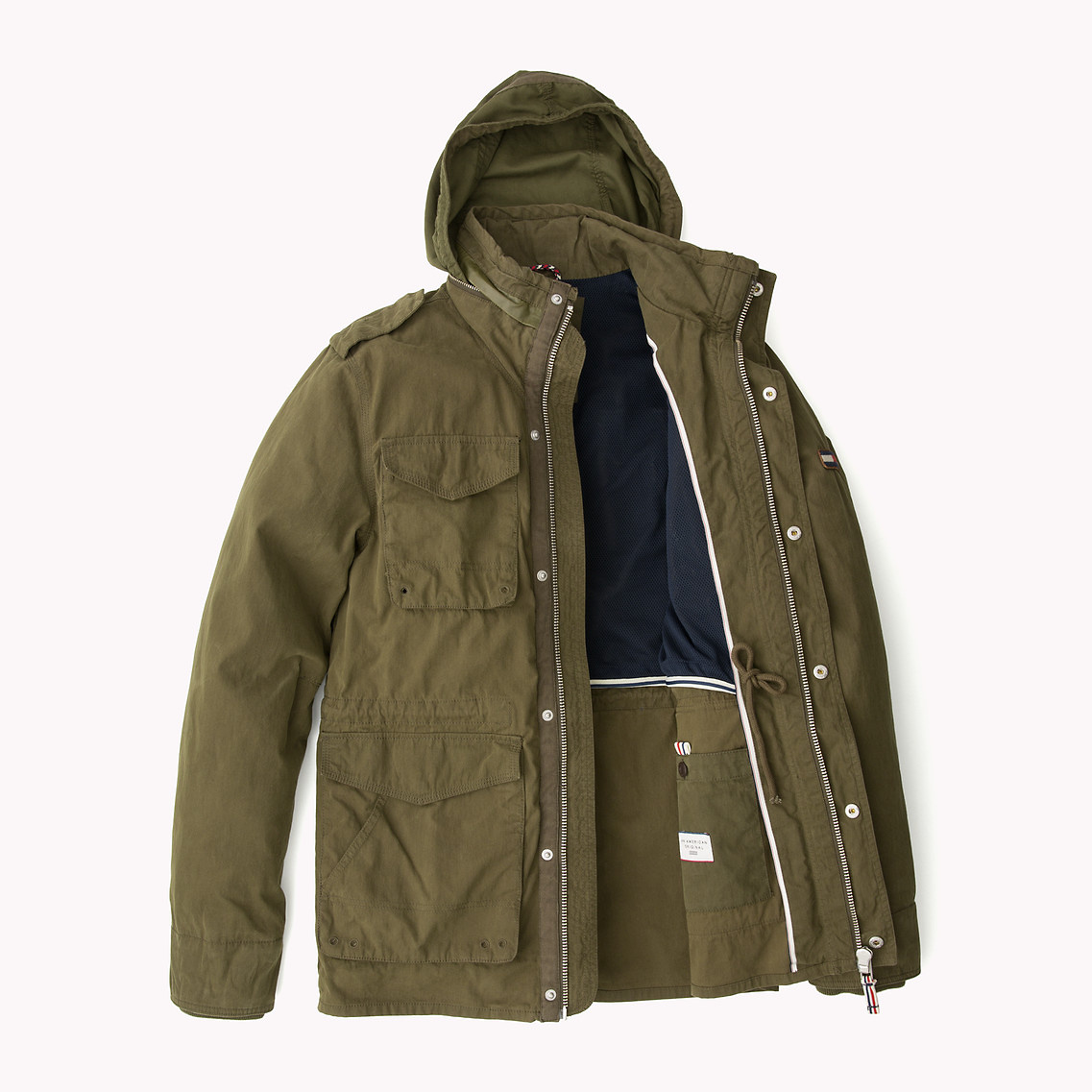 Tommy Hilfiger Waxed Cotton Field Jacket in Olive Night-pt (Green) for ...