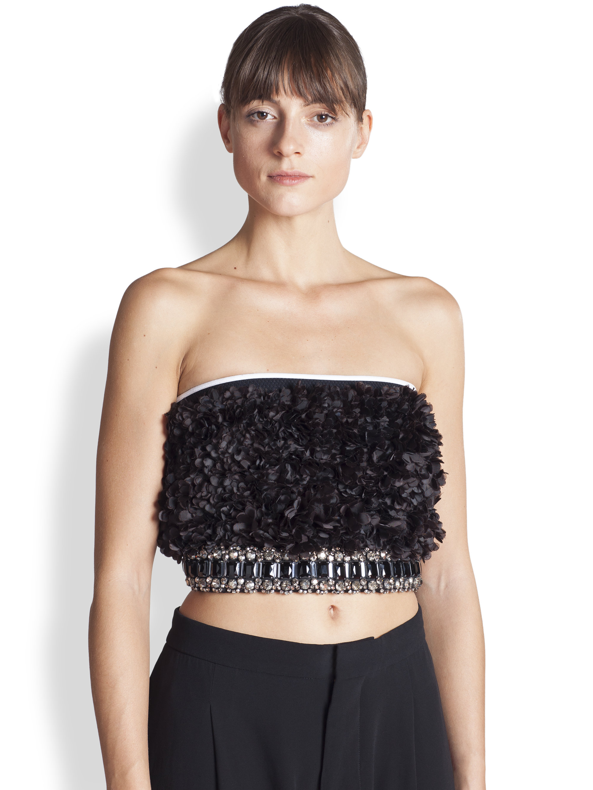 embellished bustier top