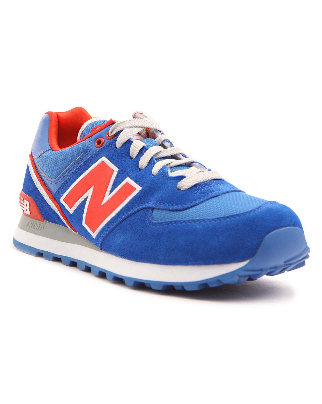 New balance M574 Athletic Blue Suede Sneakers in Blue for Men | Lyst