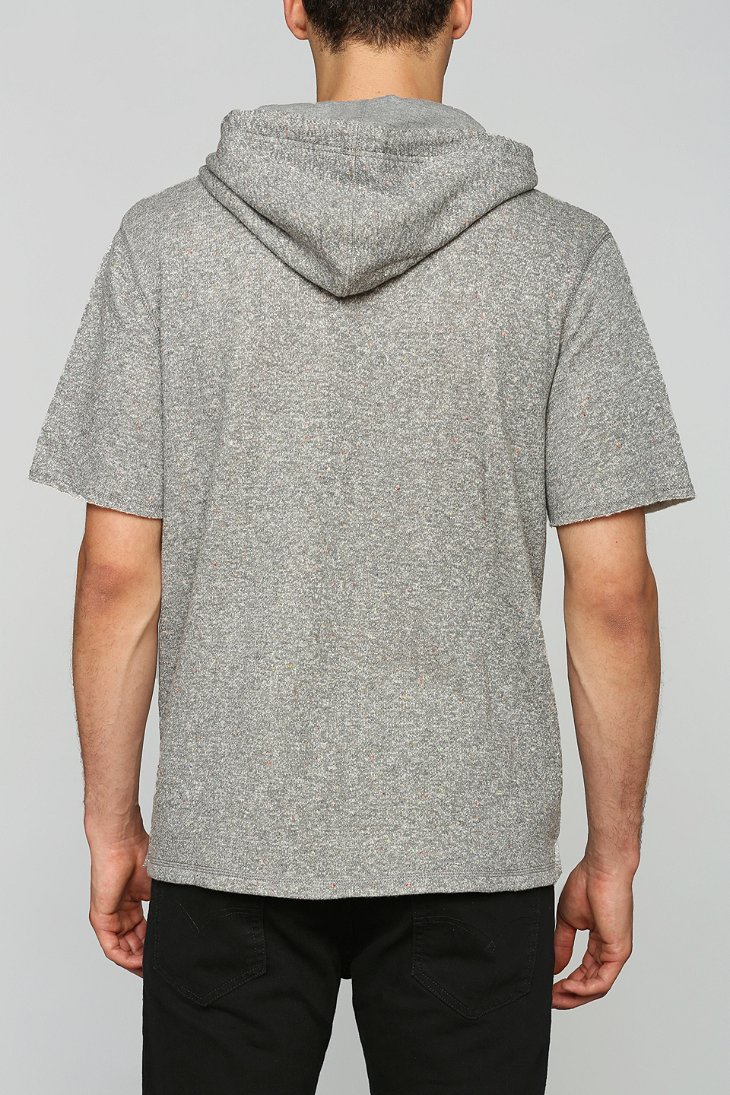 Short sleeve sweatshirt with hood sale