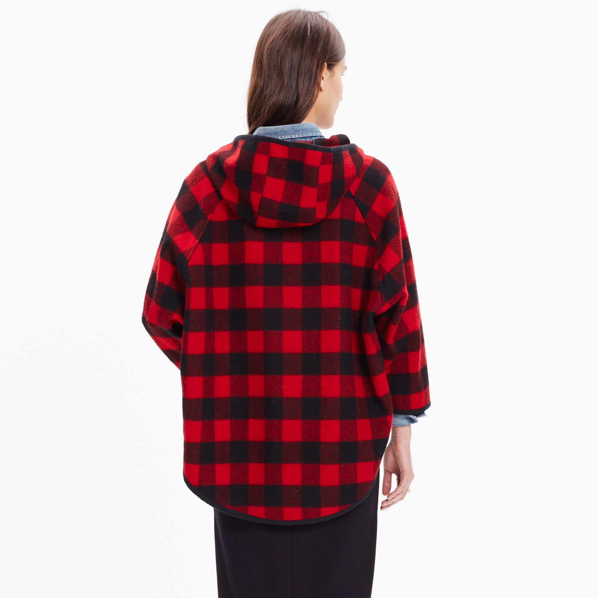 buffalo check sweater coat madewell