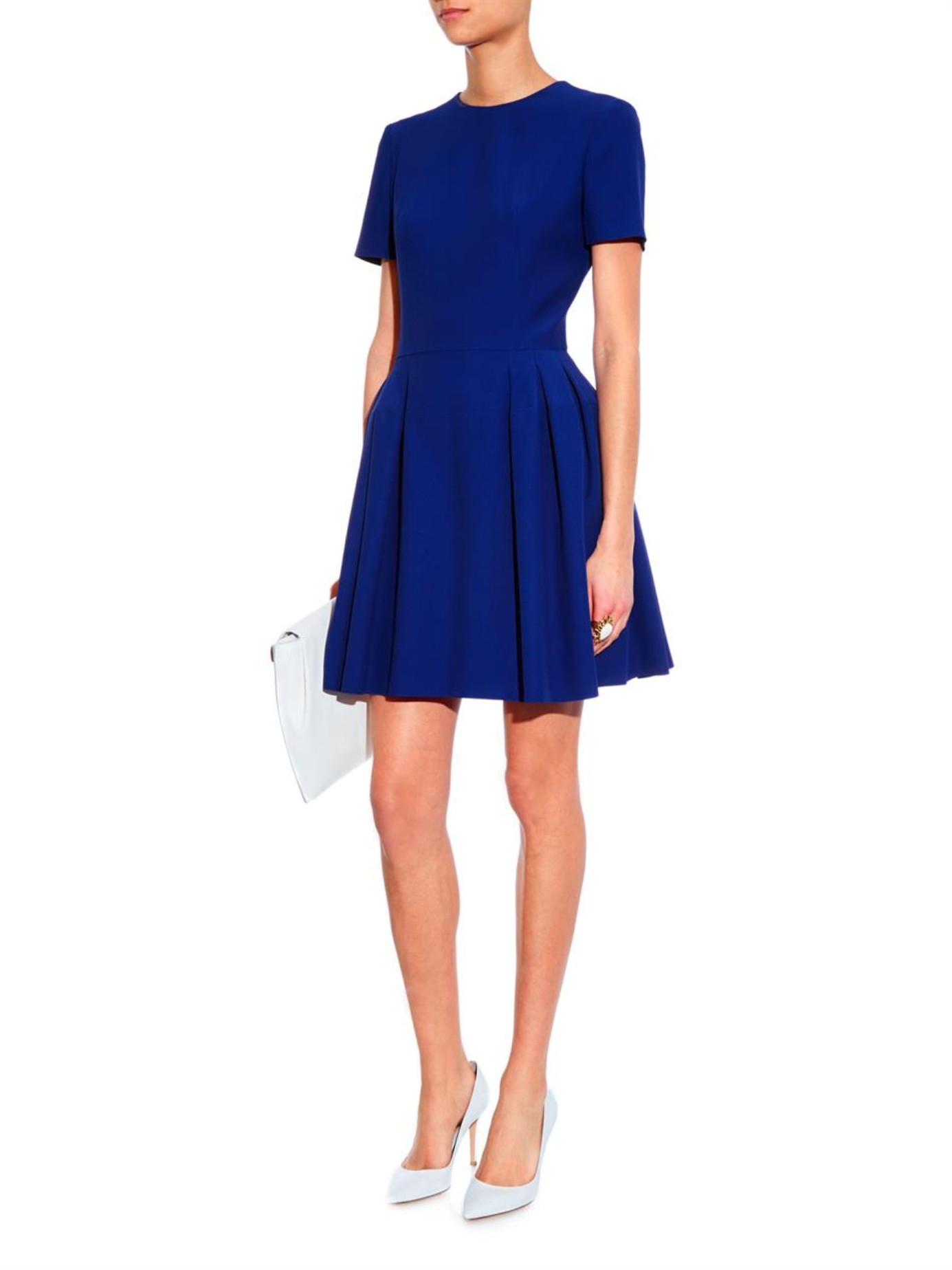 alexander mcqueen blue dress