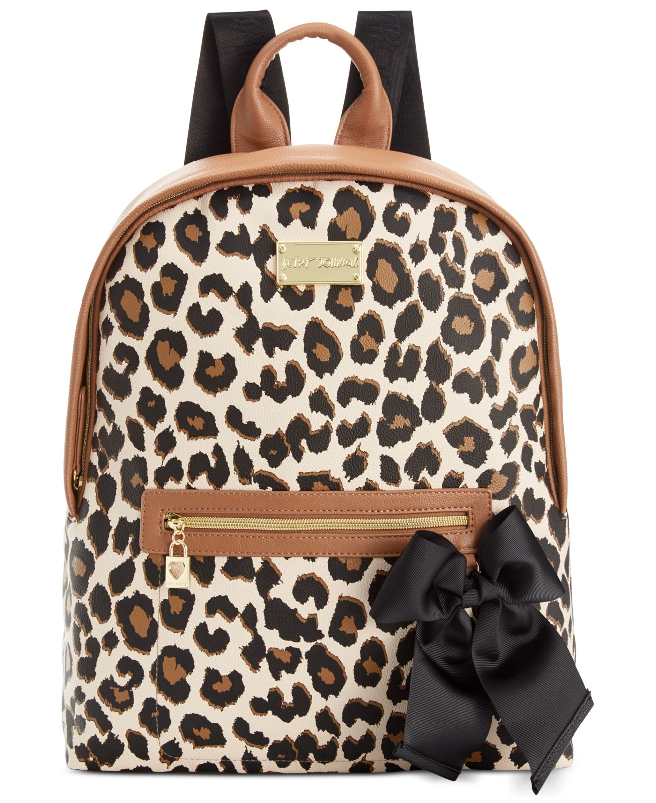 mk leopard backpack