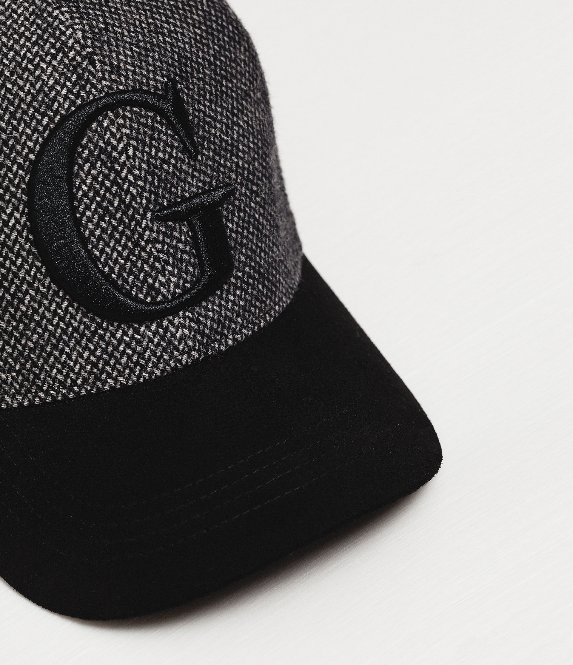 Zara Combined Cap With Faux Suede Peak Combined Cap With Faux Suede