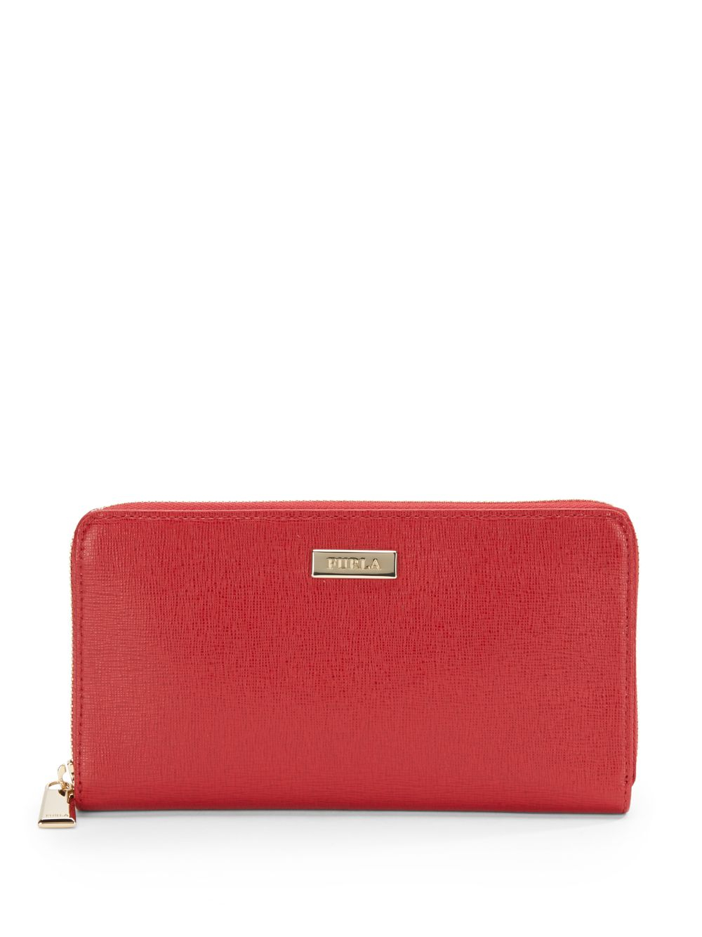 Furla Classic Xl Saffiano Leather Zip-around Wallet in Red | Lyst