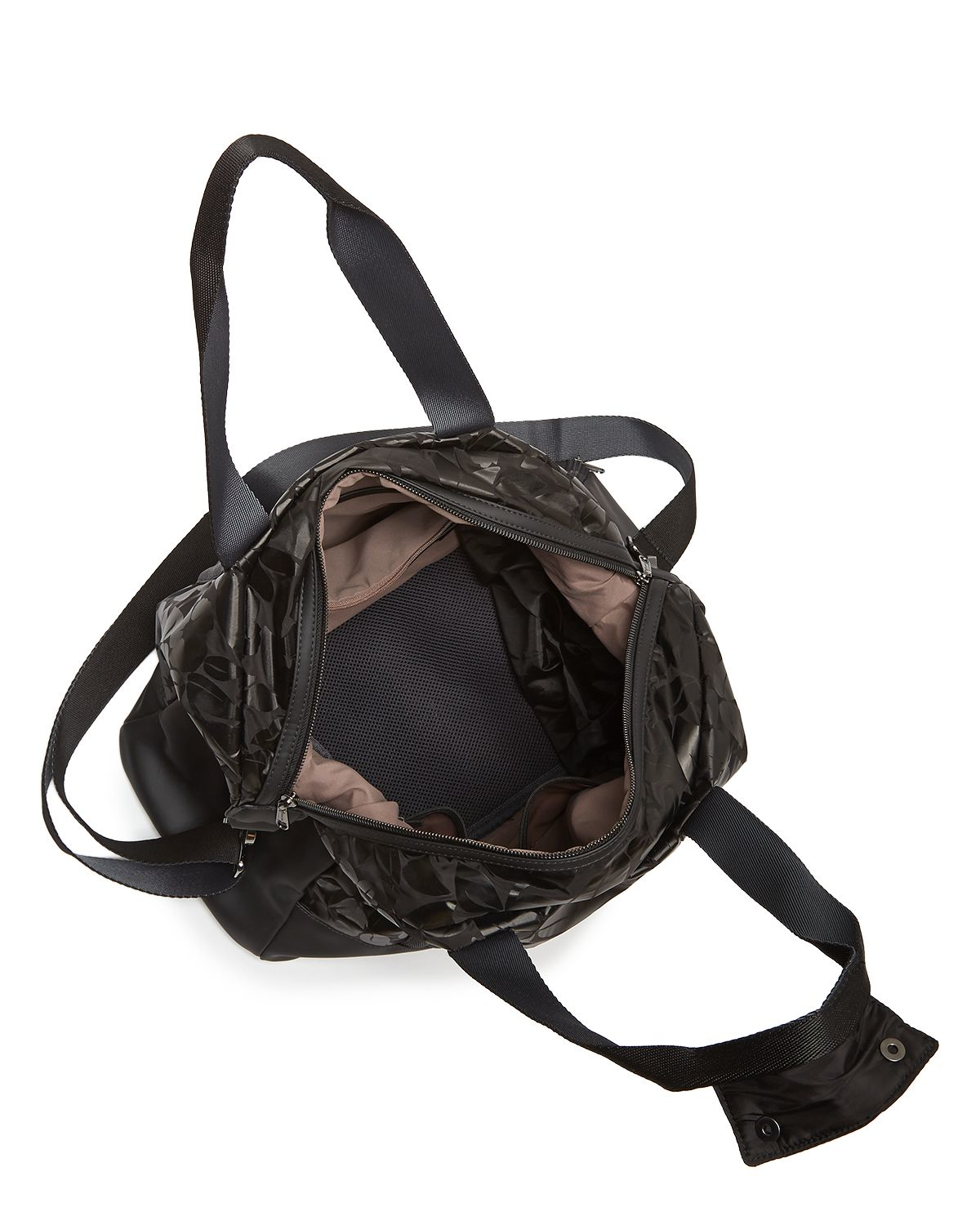 Adidas by stella mccartney Tote - Floral Small Gym Bag in Black | Lyst