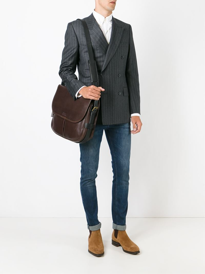 Polo Ralph Lauren Classic Messenger Bag in Brown for Men - Lyst