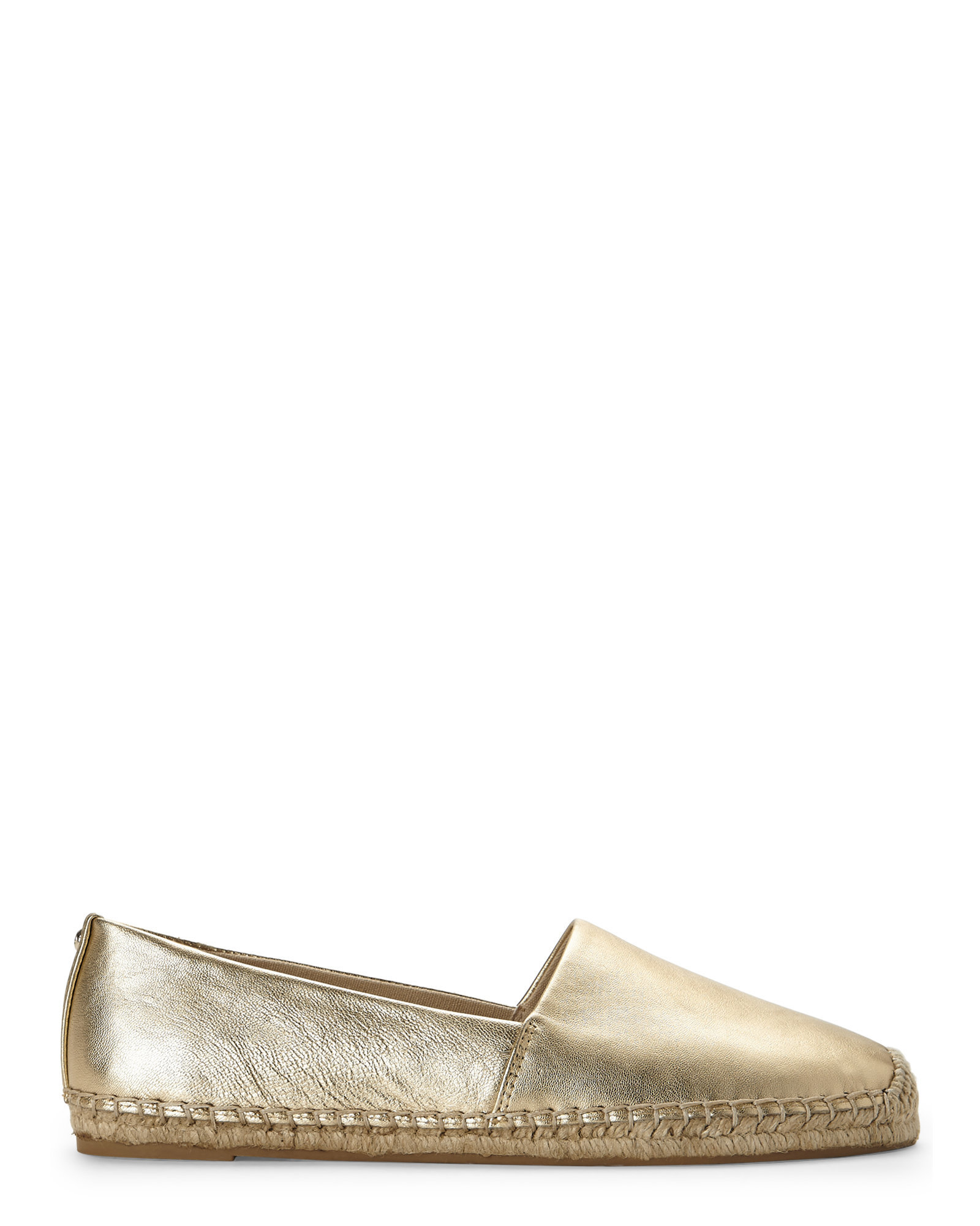 gold flat espadrilles