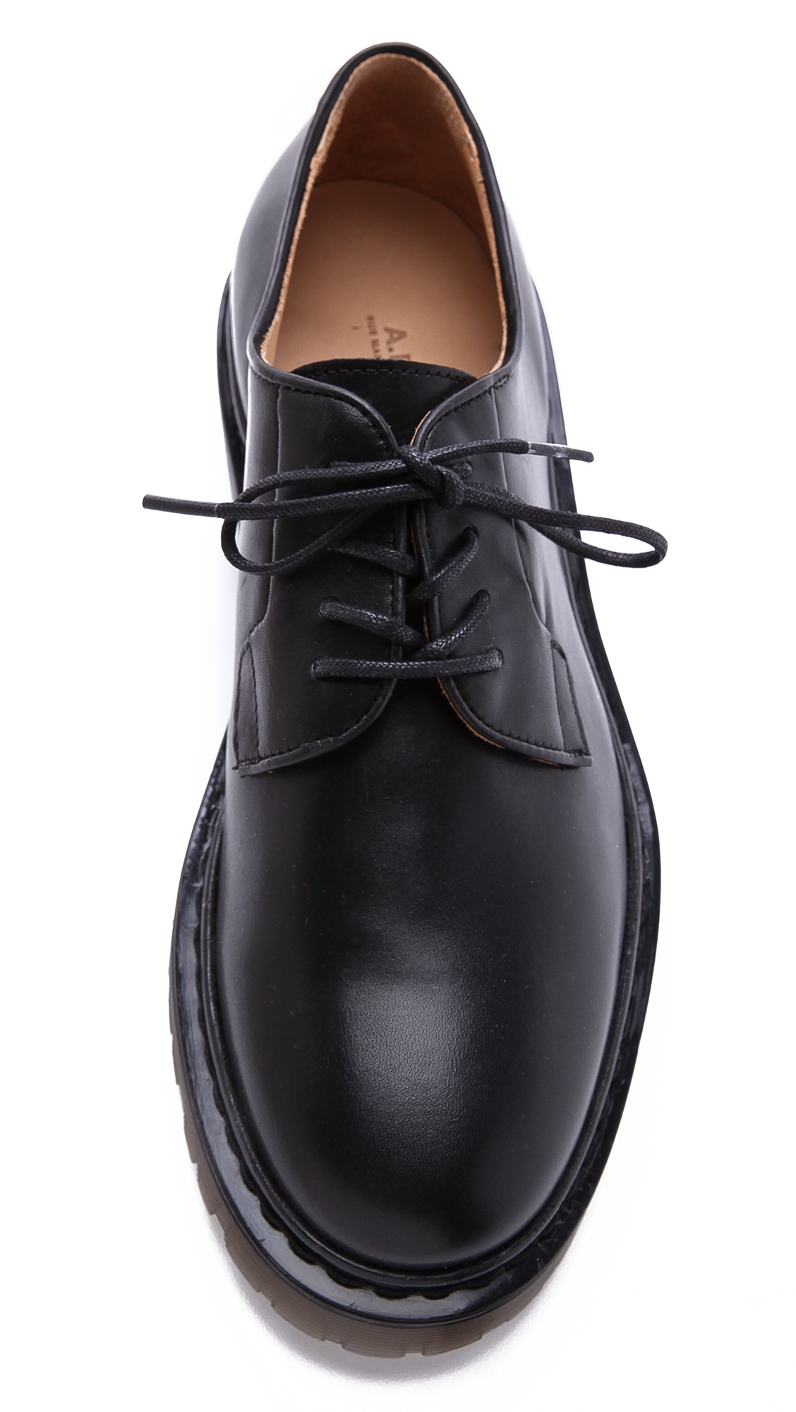 Lyst - A.P.C. Leather Derby Shoes in Black for Men